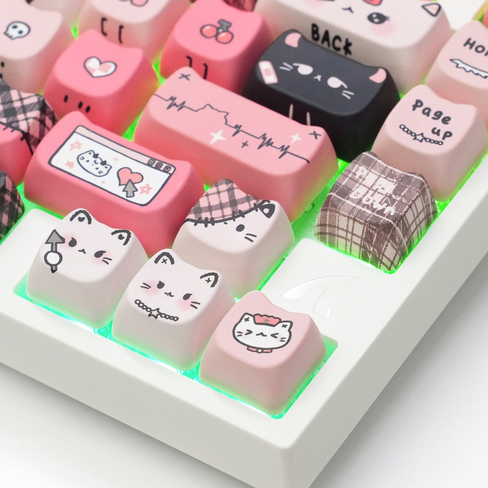 ATTACK SHARK SK05 118/119キー PBTキーキャップ、MOA、ANSI