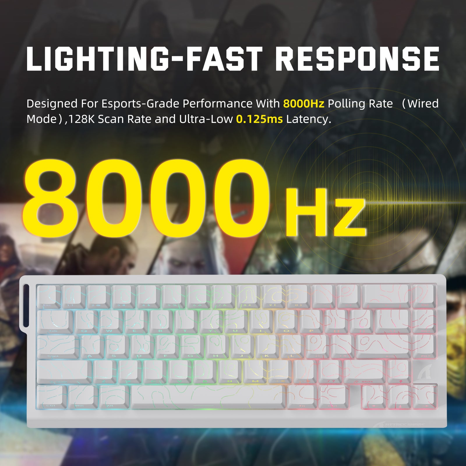 ATTACK SHARK X68PRO HE ワイヤレス ラピッド トリガー キーボード マグネティック スイッチ