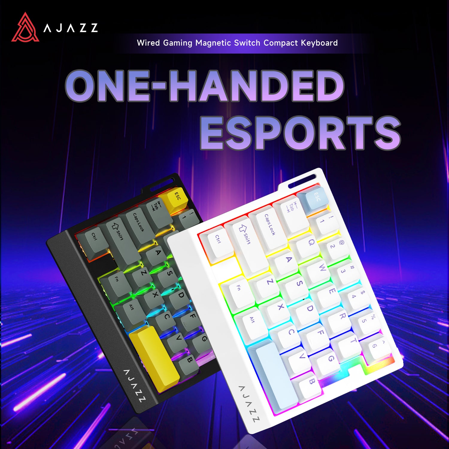 ATTACK SHARK x AJAZZ AK029 有線片手メカニカルキーボード