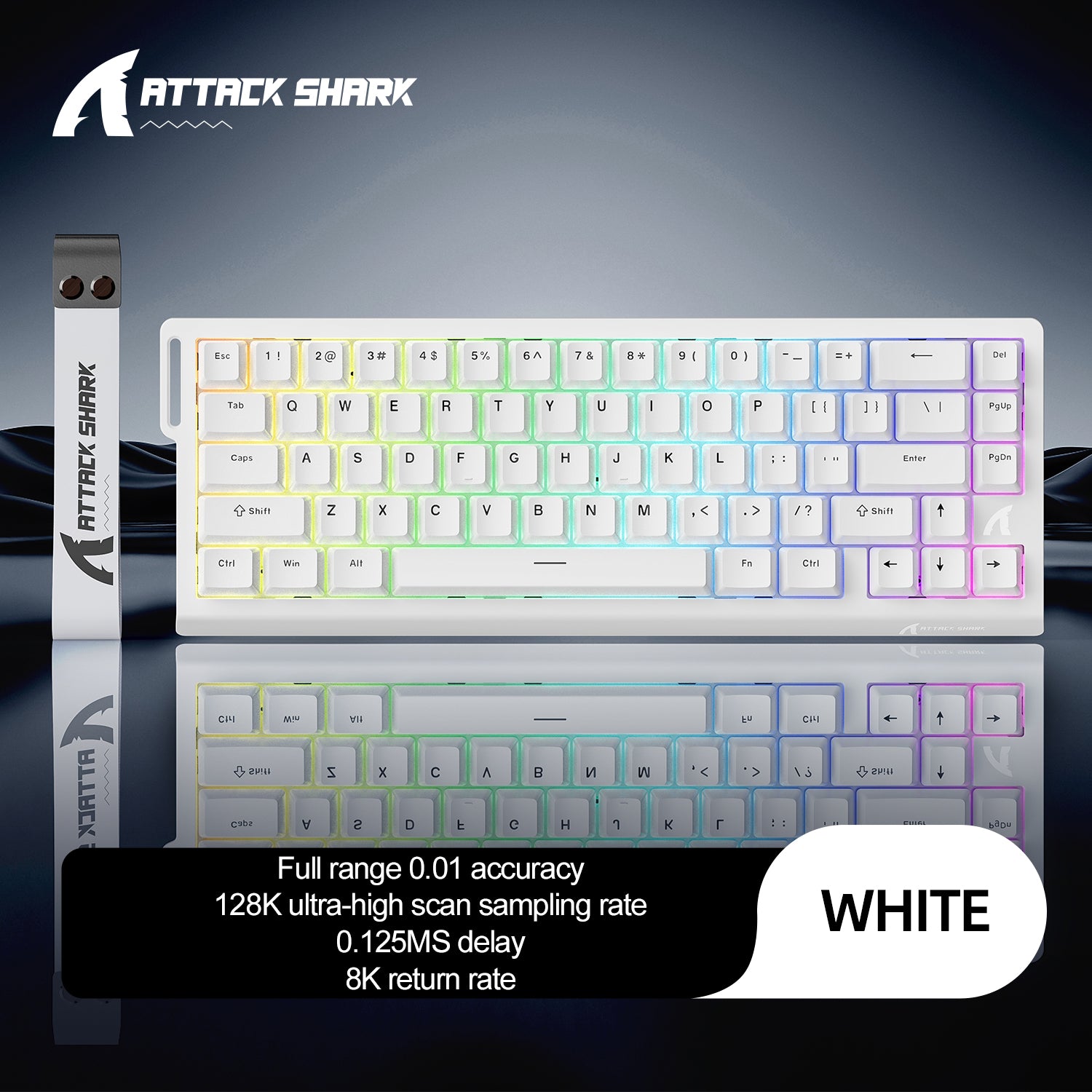 ATTACK SHARK X68 HE ラピッドトリガーキーボード 磁気スイッチ C01PRO コイルケーブル付き