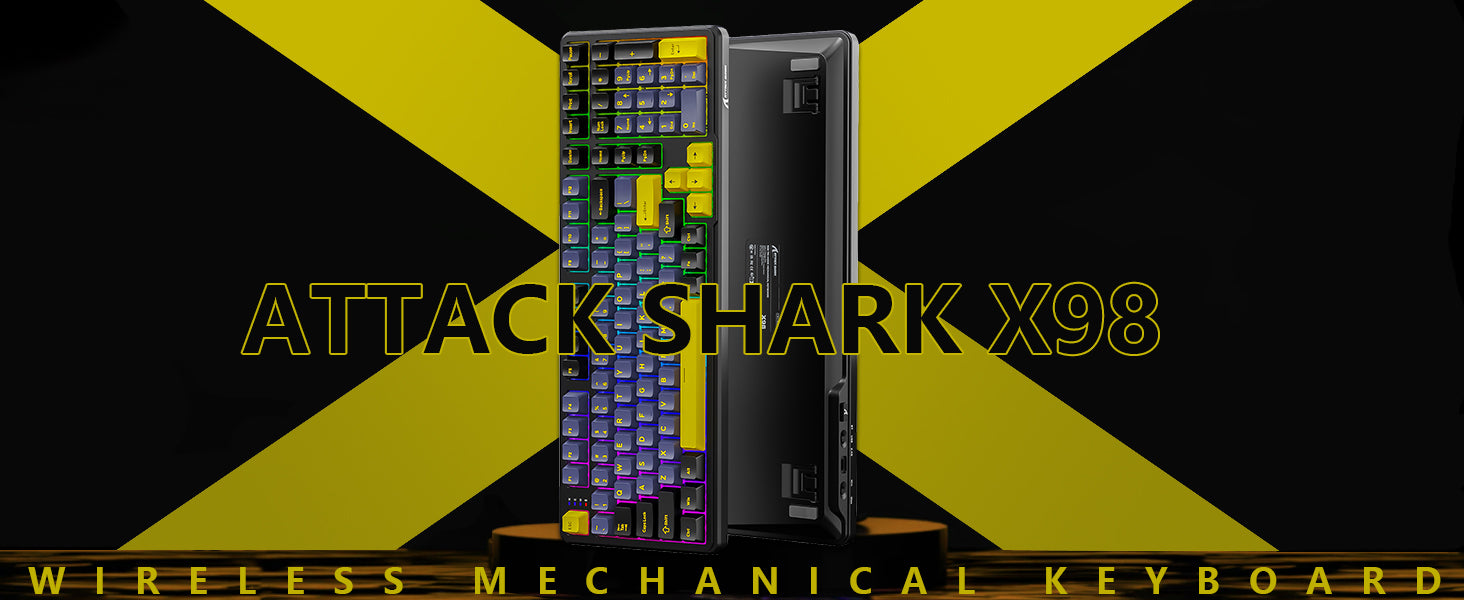 ATTACK SHARK X98 フルサイズ ワイヤレス メカニカルキーボード