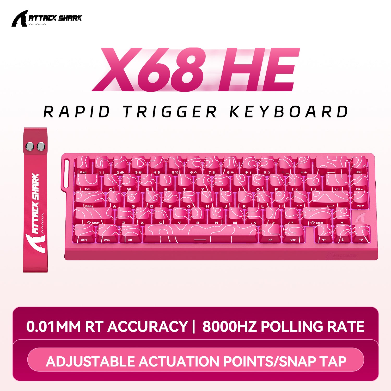 ATTACK SHARK X68 HE ラピッド トリガー キーボード 磁気スイッチ