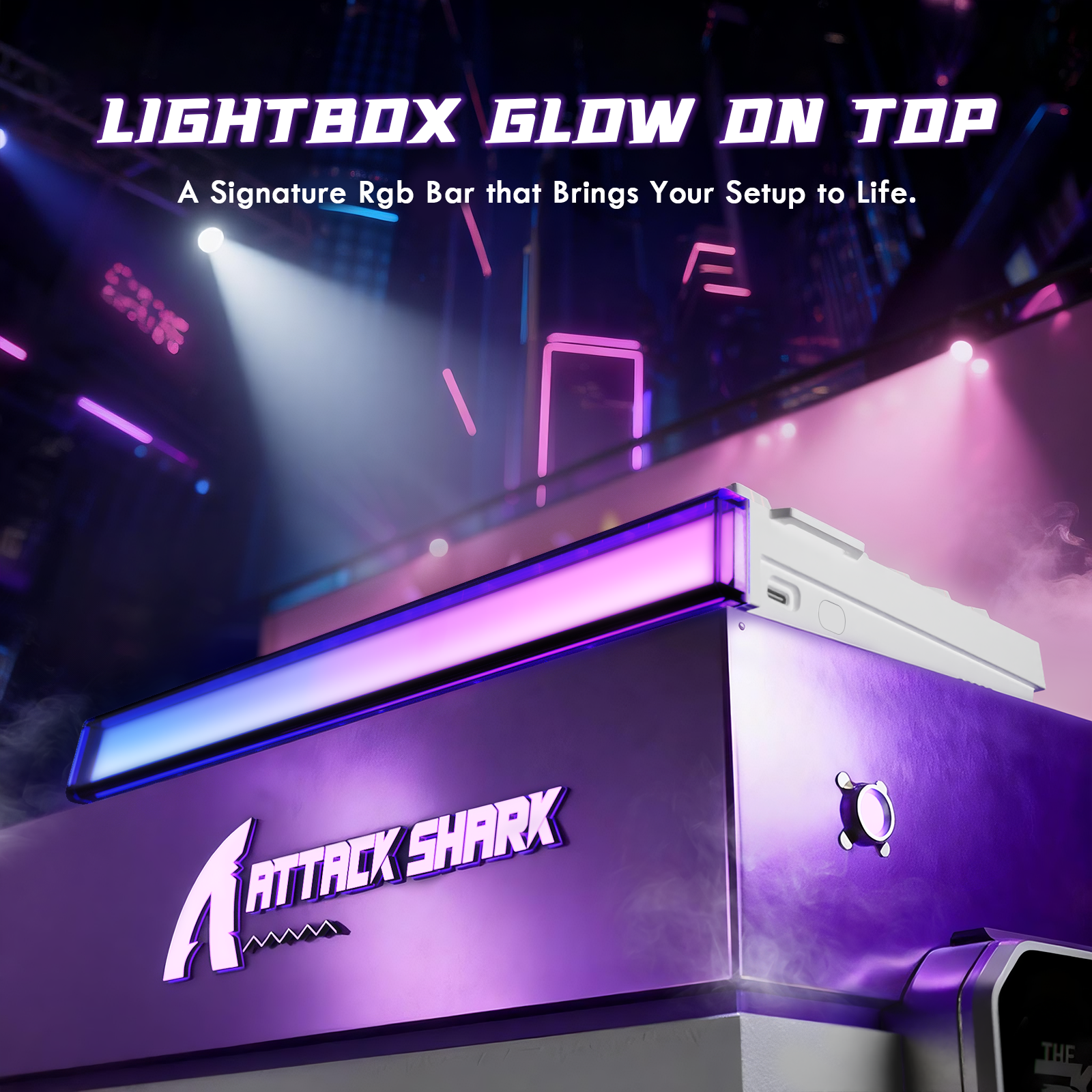 ATTACK SHARK R85 HE ラピッドトリガーキーボード 磁気スイッチ カスタムライトボックス付き