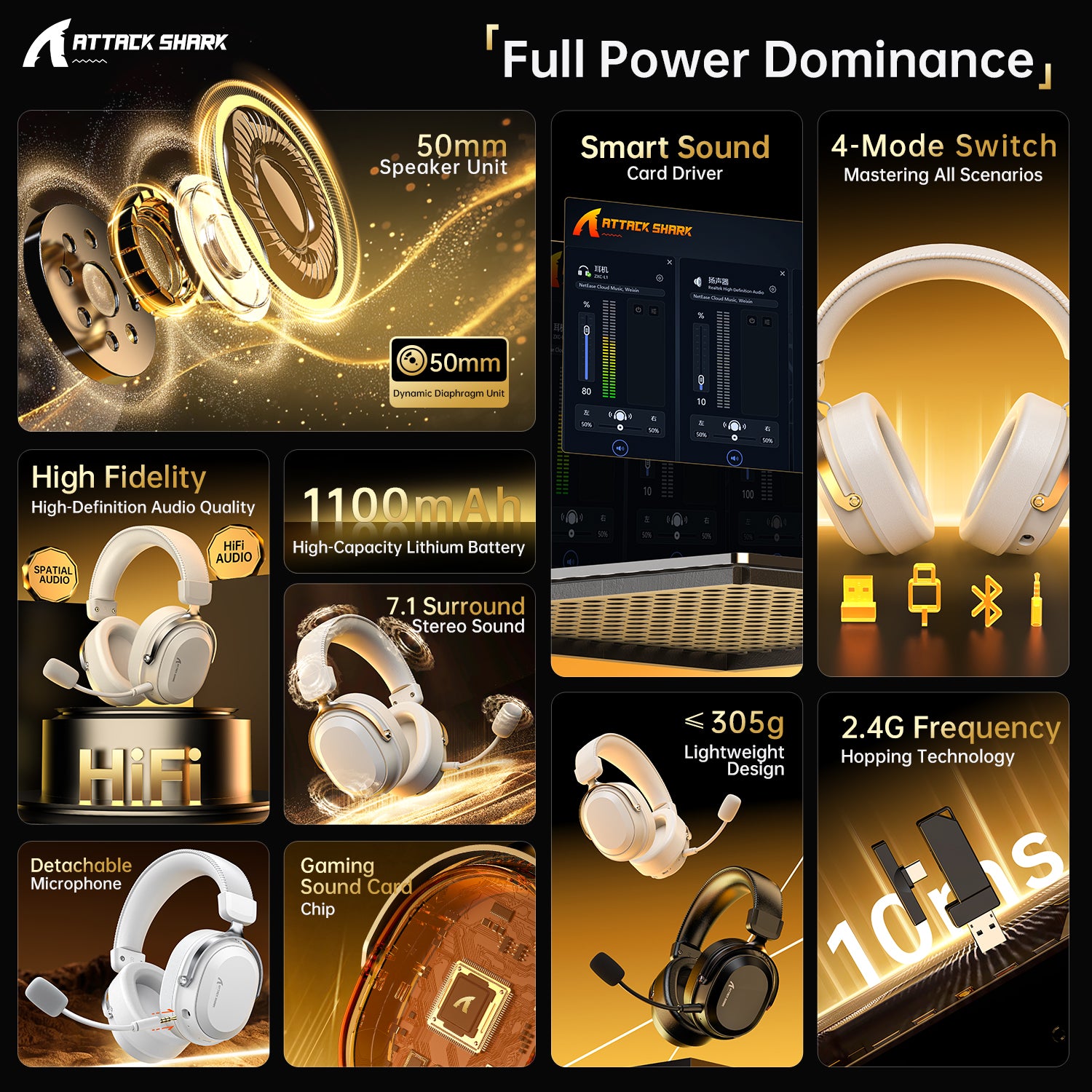 ATTACK SHARK L30PRO Wireless Gaming Headset