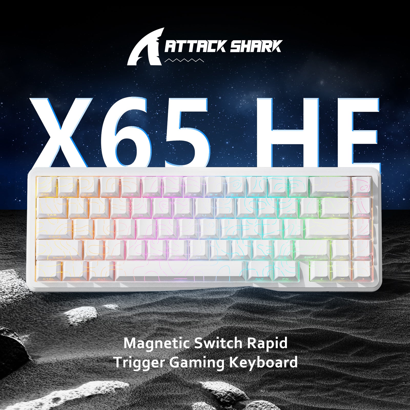 ATTACK SHARK X65 HE 磁気スイッチ ラピッド トリガー キーボード