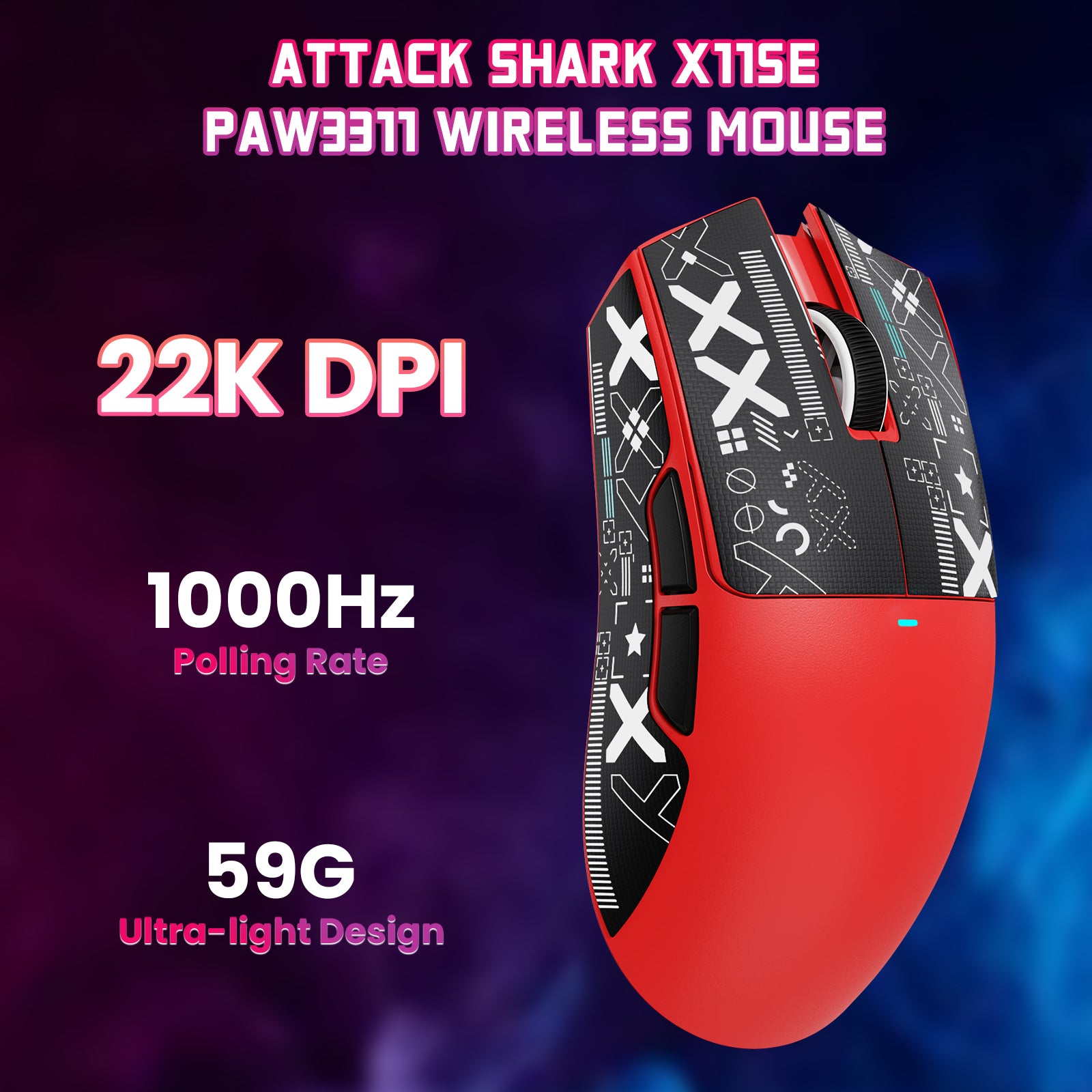 ATTACK SHARK X11SE ワイヤレスゲーミングマウス