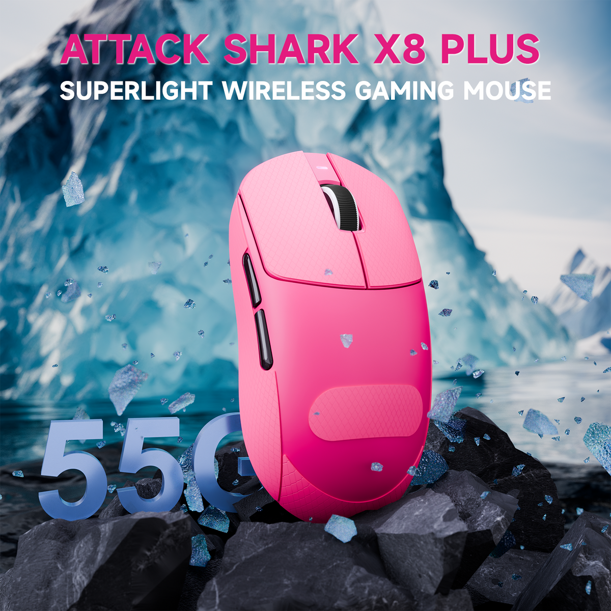 ATTACK SHARK X8 PLUS 3モードワイヤレスゲーミングマウス(C06 ULTRAケーブル付き)