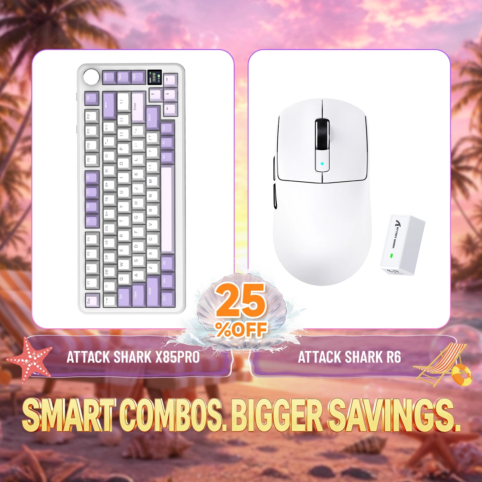 ATTACK SHARK X85PRO トライモードガスケットメカニカルキーボード + R6 ワイヤレスゲーミングマウス バンドル