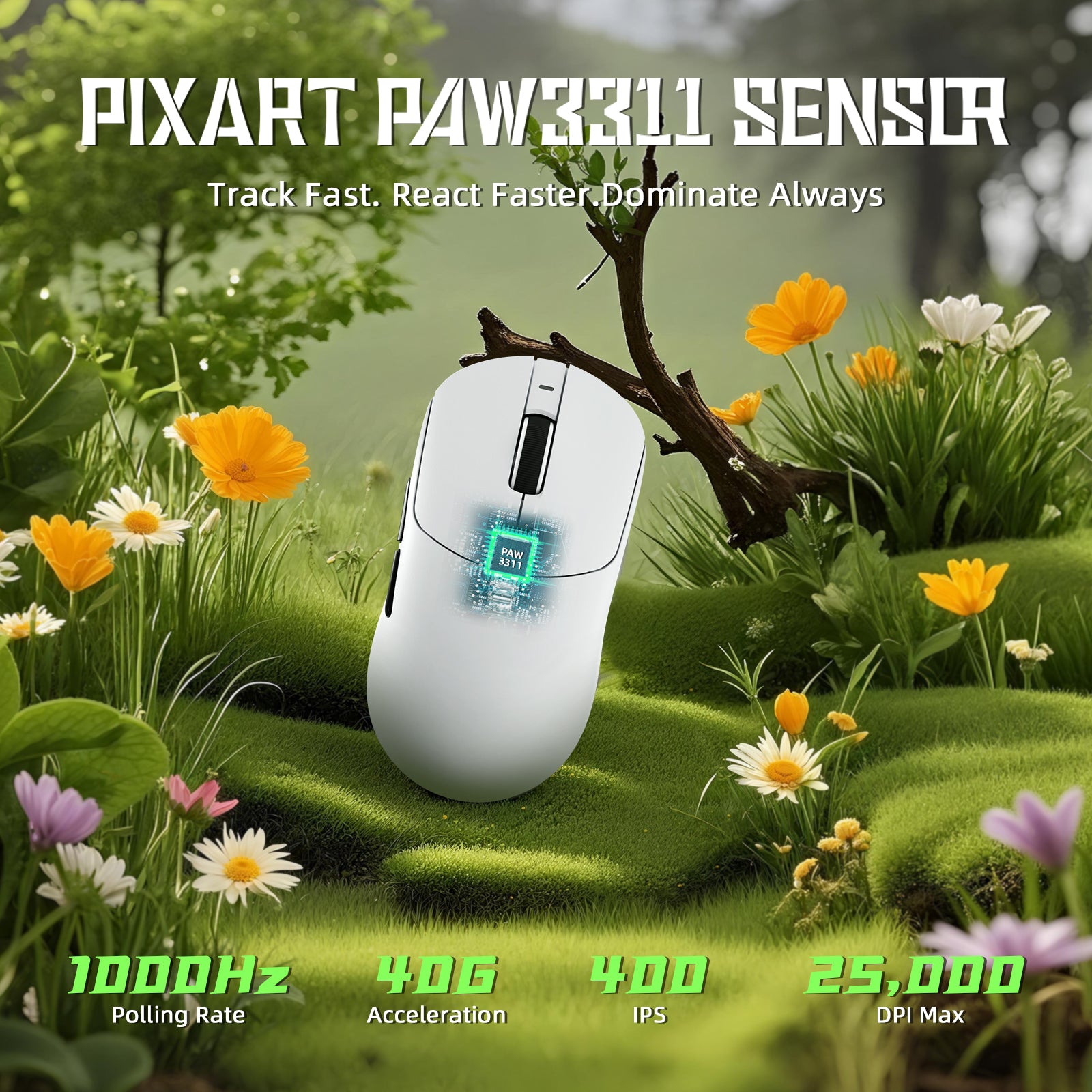 ATTACK SHARK X8SE トライモード ワイヤレス ゲーミングマウス 25000 DPI 超軽量