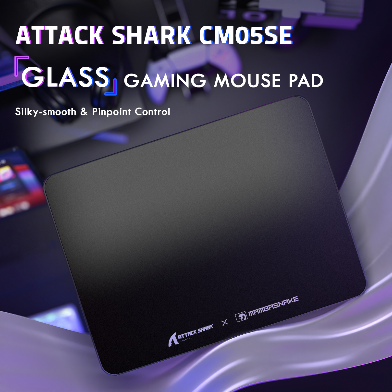 ATTACK SHARK CM05 強化ガラスゲーミングマウスパッド