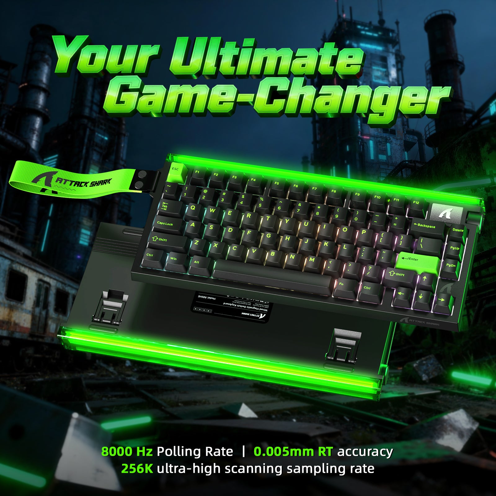 ATTACK SHARK R85 HE Rapid Trigger Keyboard with C01ULTRA LED Cable