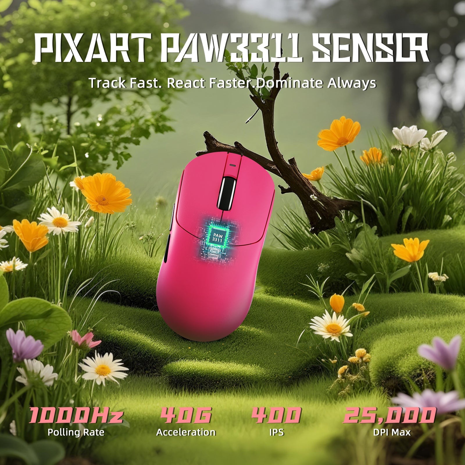 ATTACK SHARK X8SE トライモード ワイヤレス ゲーミングマウス 25000 DPI 超軽量