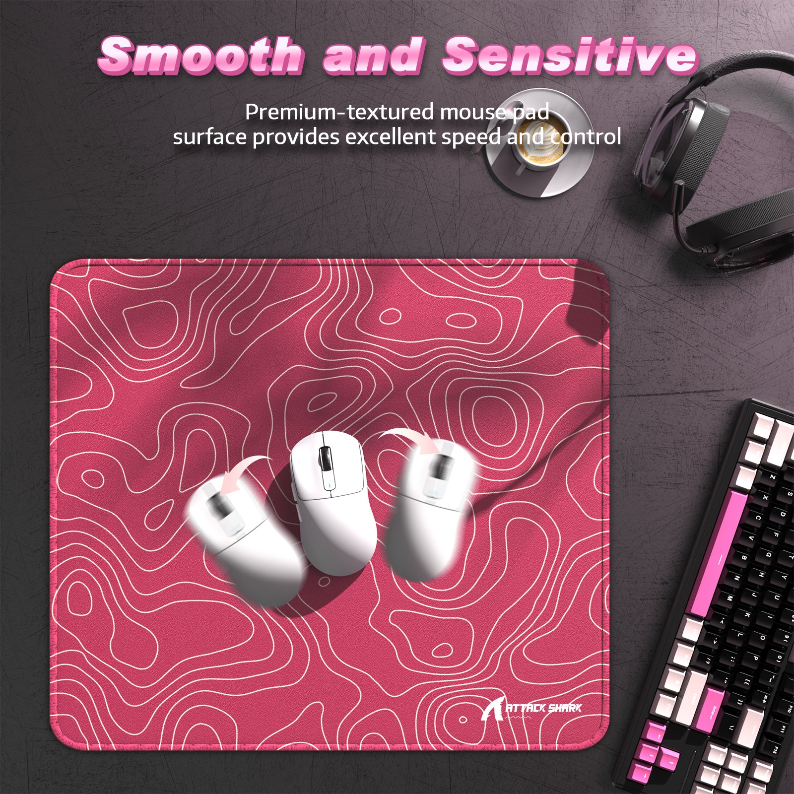 ATTACK SHARK CM02 eスポーツ ゲーミングマウスパッド