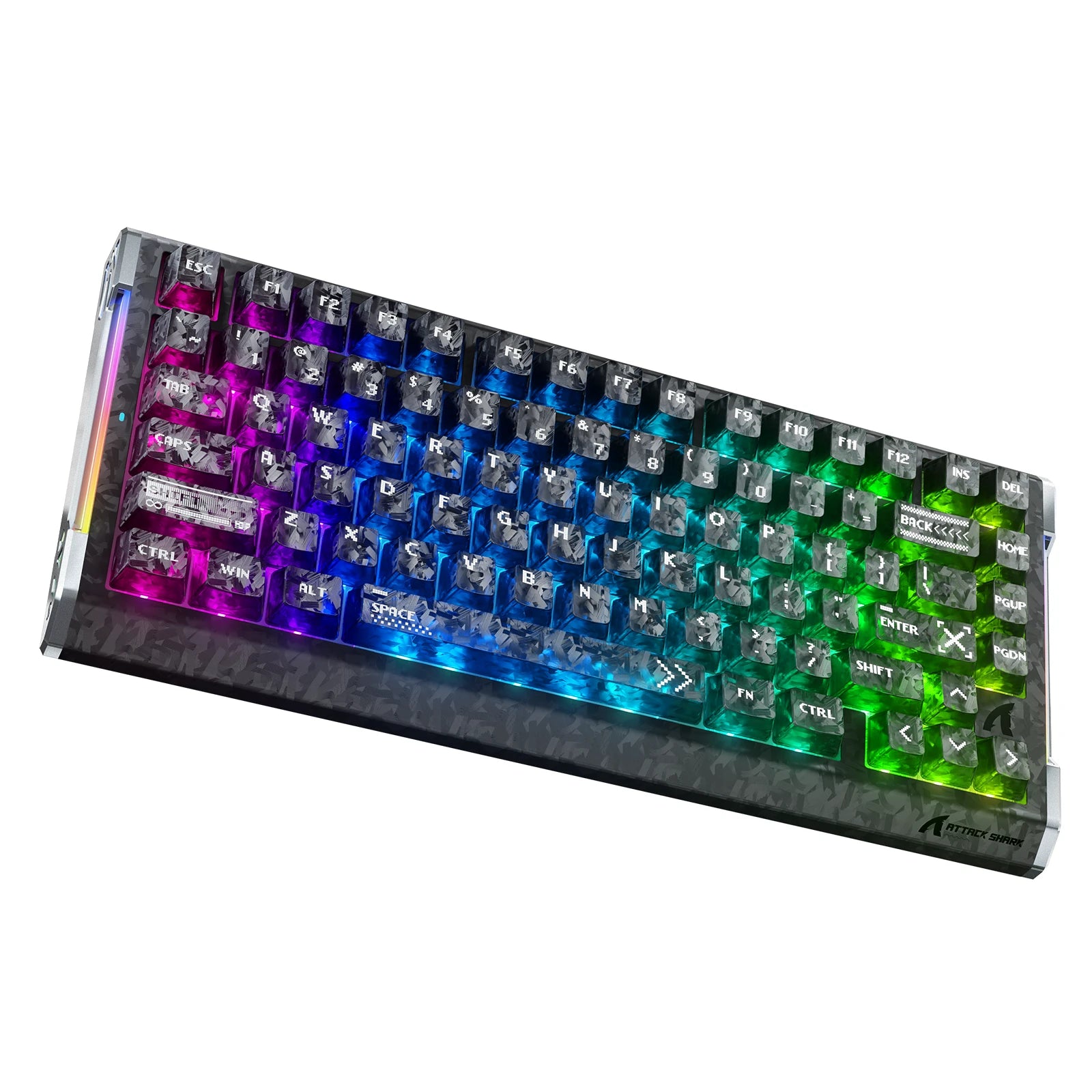 ATTACK SHARK R86 HE カーボンファイバー ラピッドトリガー キーボード マグネティックスイッチ
