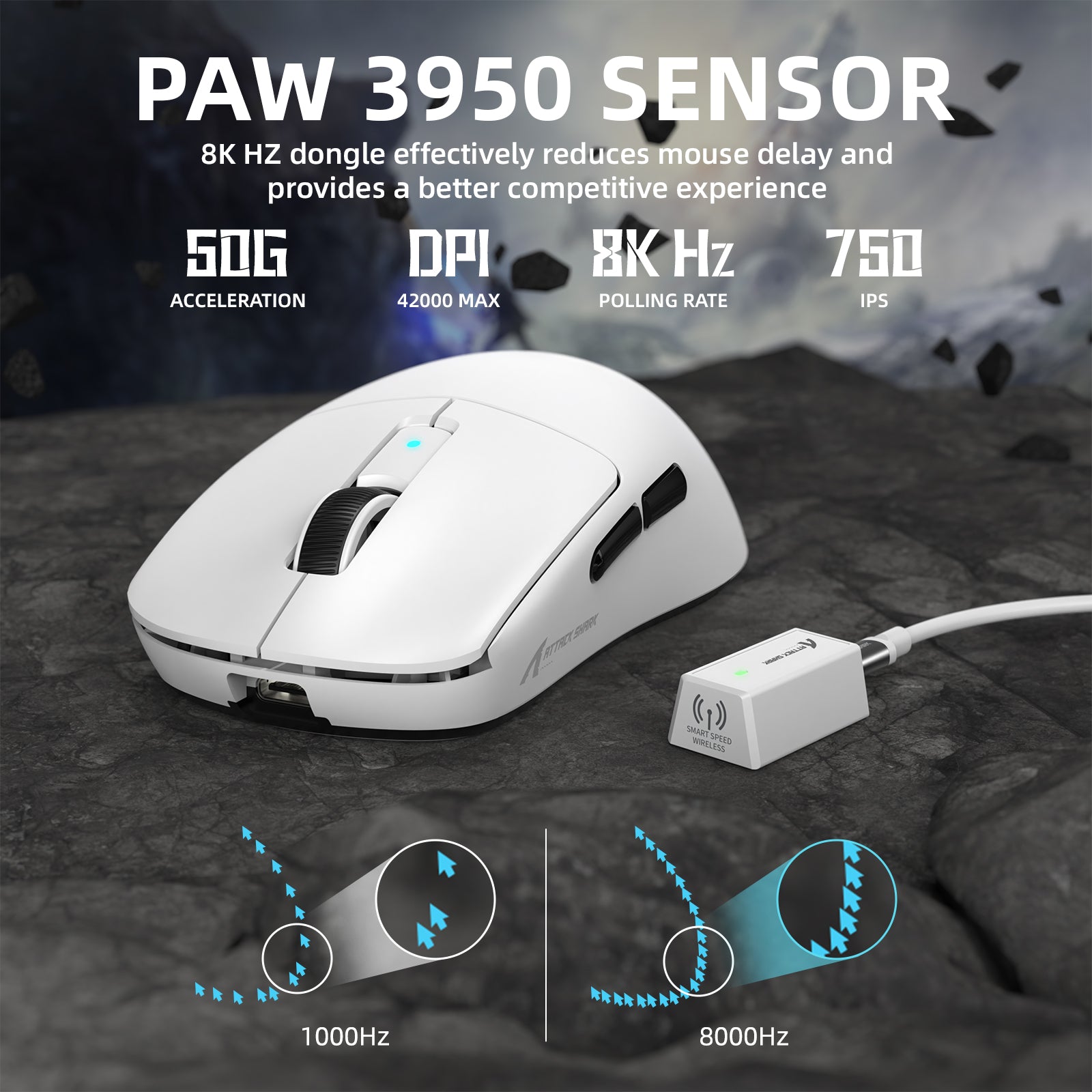ATTACK SHARK R6PRO 超軽量ワイヤレス ゲーミング マウス