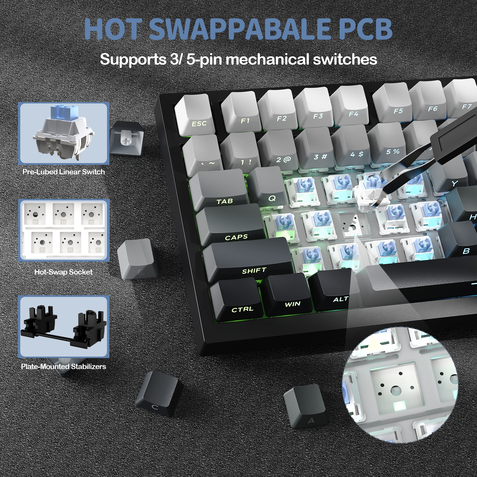 ATTACK SHARK X820Ultra トライモードガスケットメカニカルキーボード