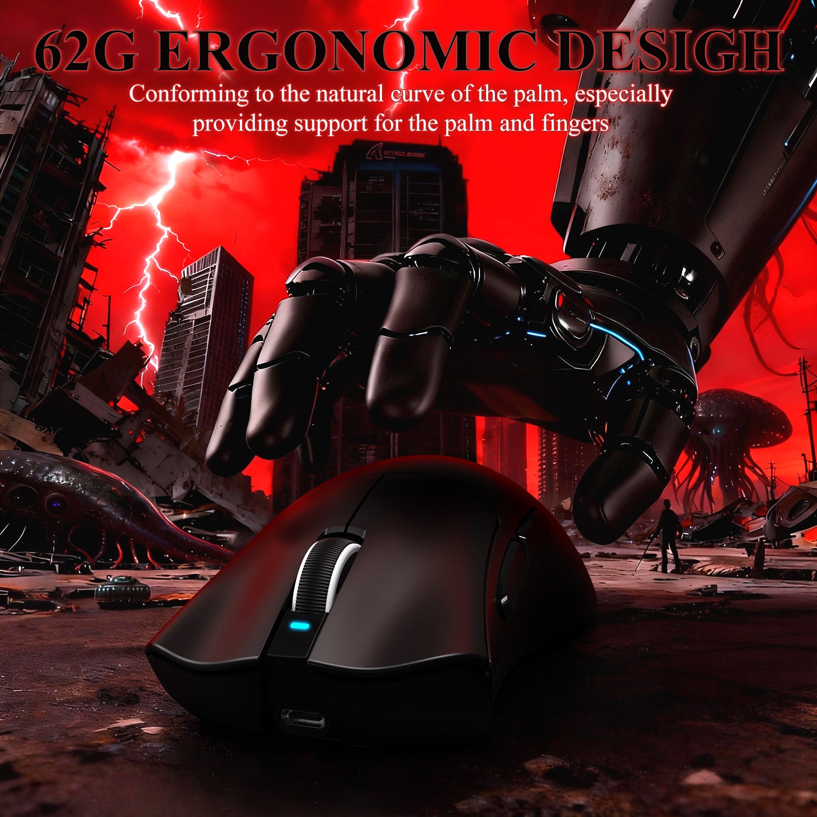 ATTACK SHARK V3PRO 超軽量トライモードゲーミングマウス(充電ドック付き)