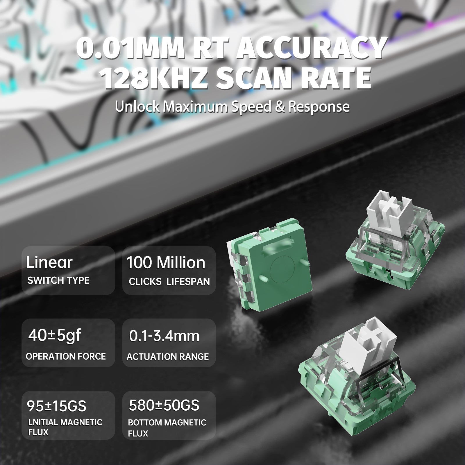 ATTACK SHARK X65PRO HE ワイヤレス ラピッド トリガー キーボード 磁気スイッチ