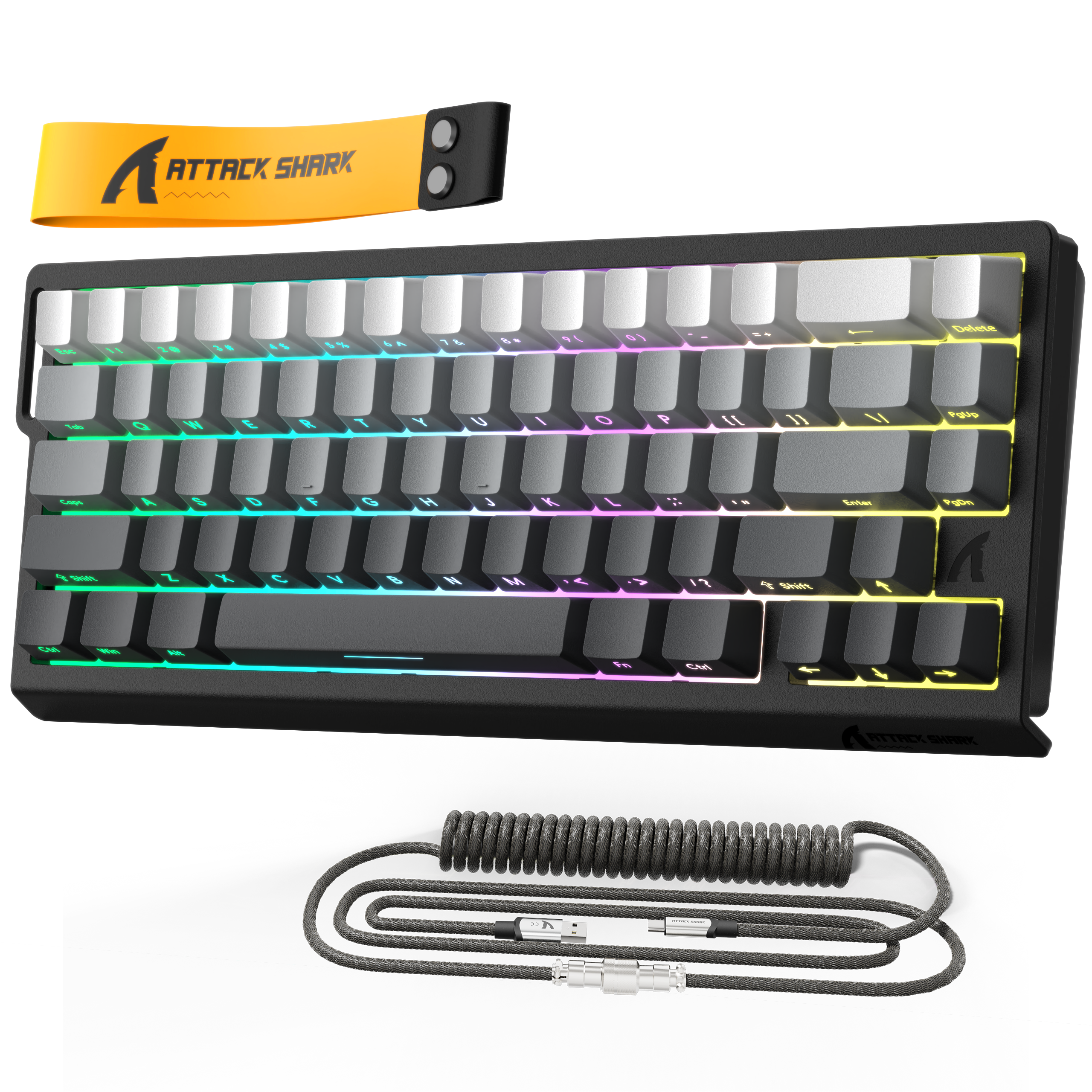 ATTACK SHARK X68 HE ラピッドトリガーキーボード 磁気スイッチ C01PRO コイルケーブル付き