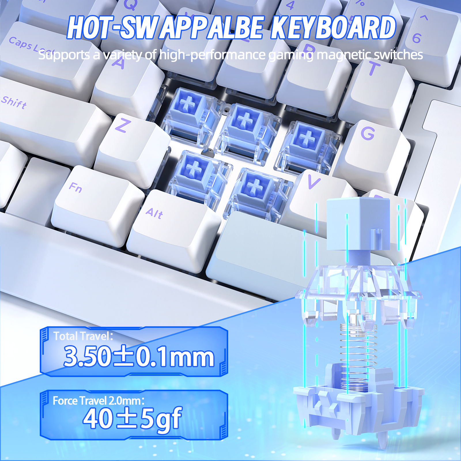 ATTACK SHARK X AJAZZ AK029 Wired One-Handed Gaming Keyboard