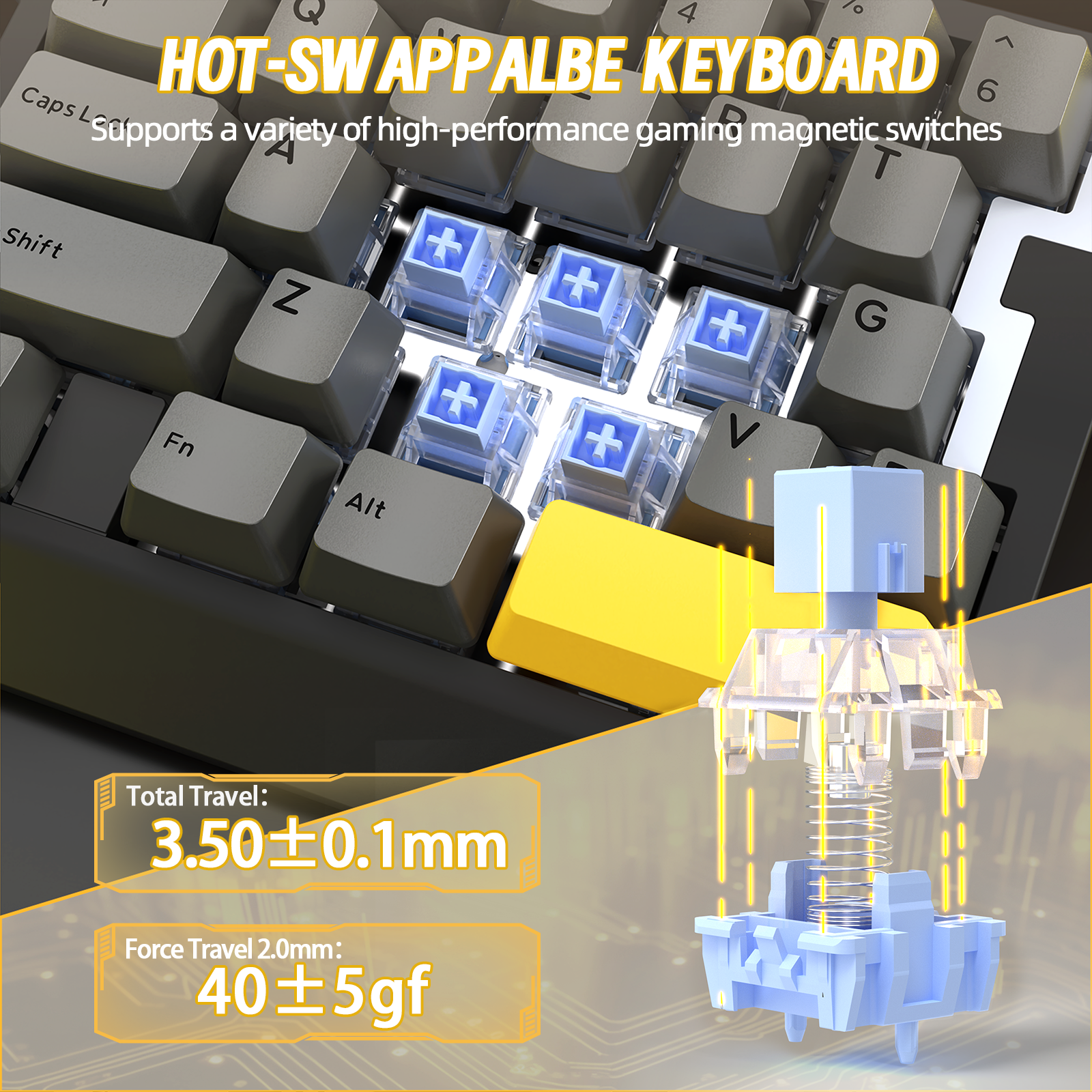 ATTACK SHARK X AJAZZ AK029 Wired One-Handed Gaming Keyboard