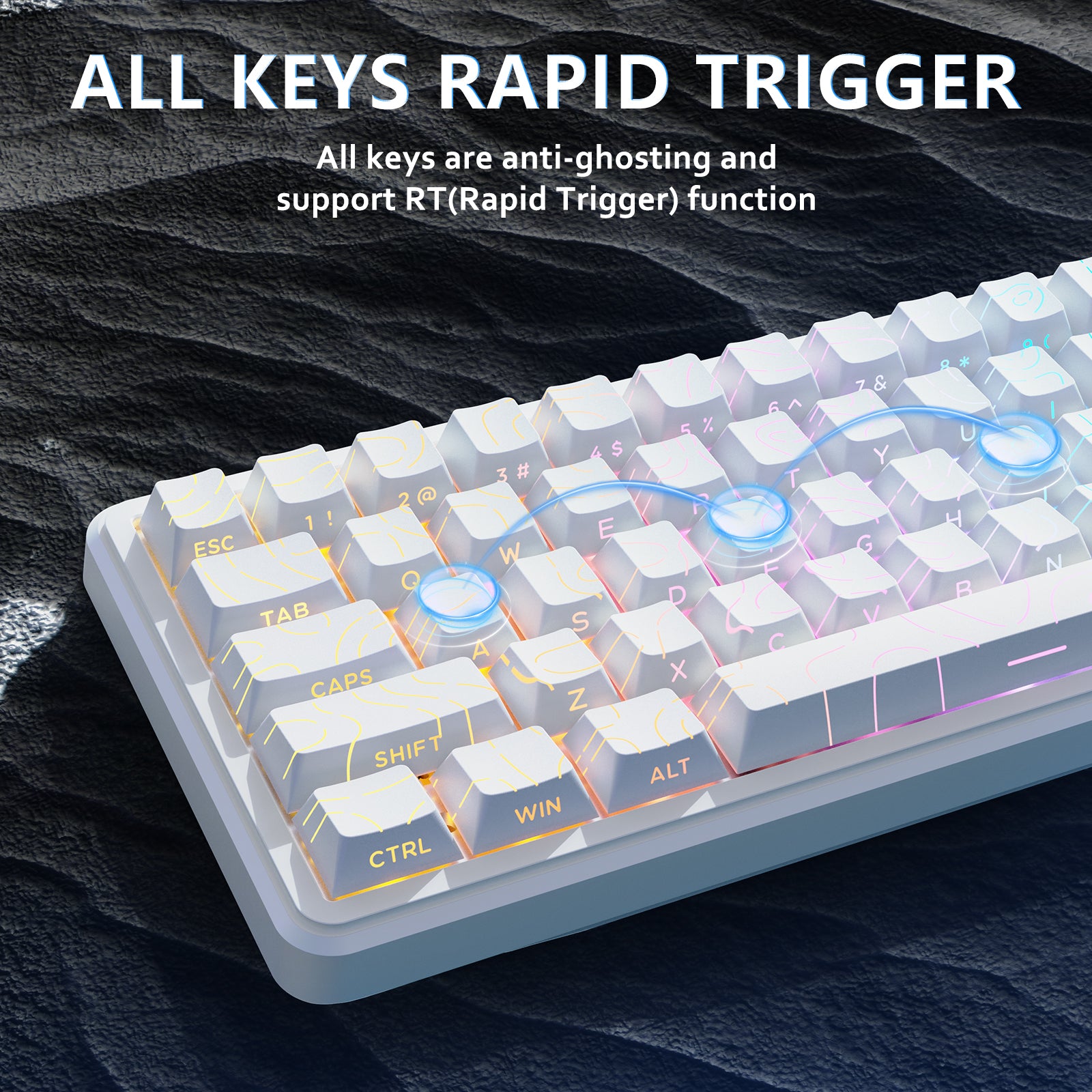 ATTACK SHARK X65 HE 磁気スイッチ ラピッド トリガー キーボード