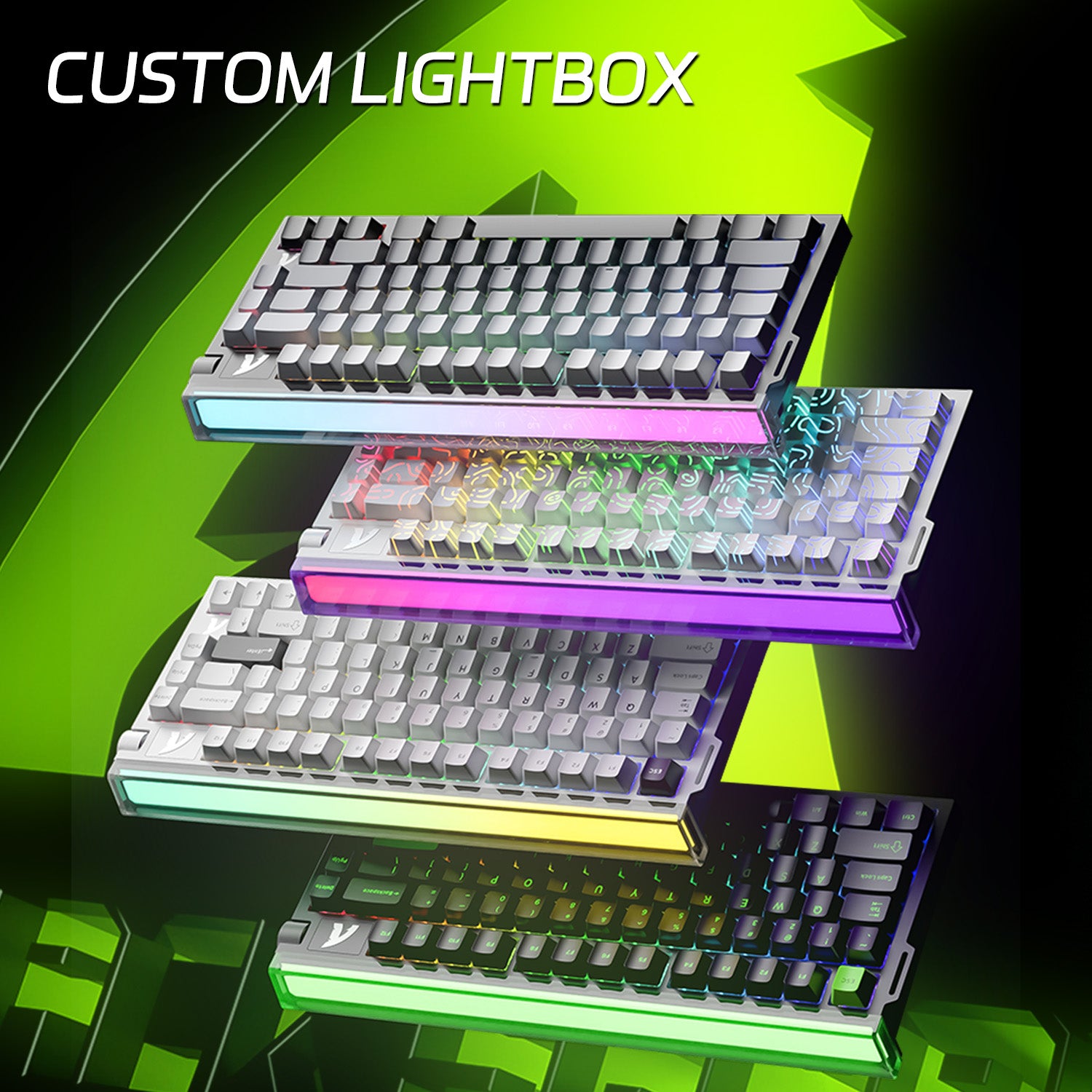 ATTACK SHARK R85 HE ラピッドトリガーキーボード マグネティックスイッチ(カスタムライトボックス付き)