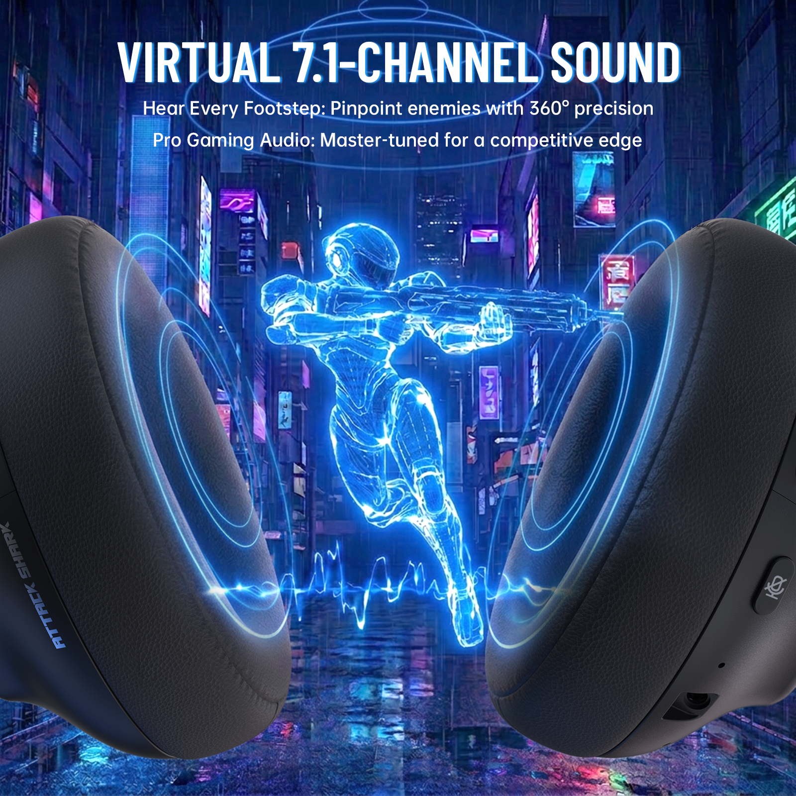 ATTACK SHARK L50PRO トリモードワイヤレスゲーミングヘッドセット