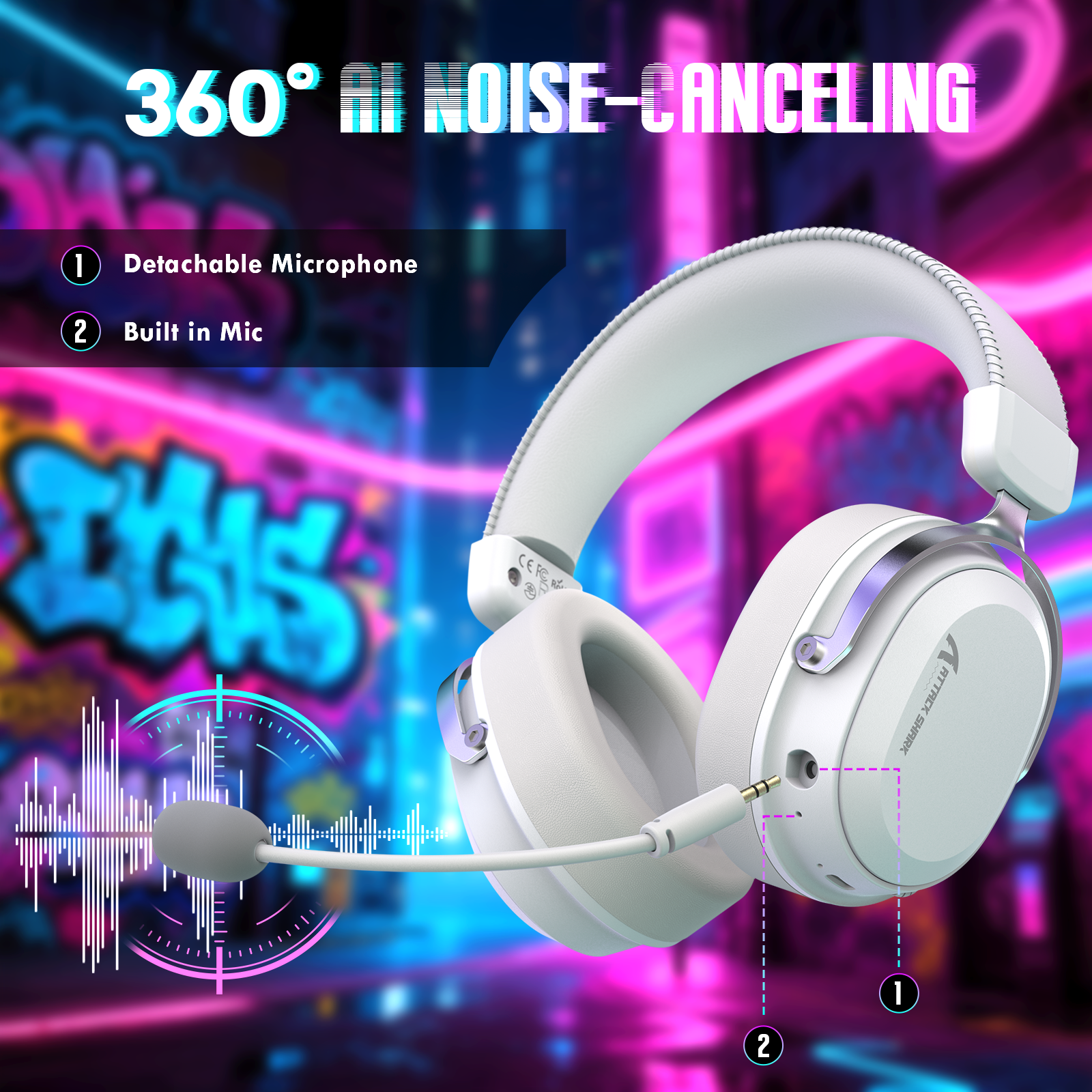 ATTACK SHARK L30PRO ワイヤレスゲーミングヘッドセット