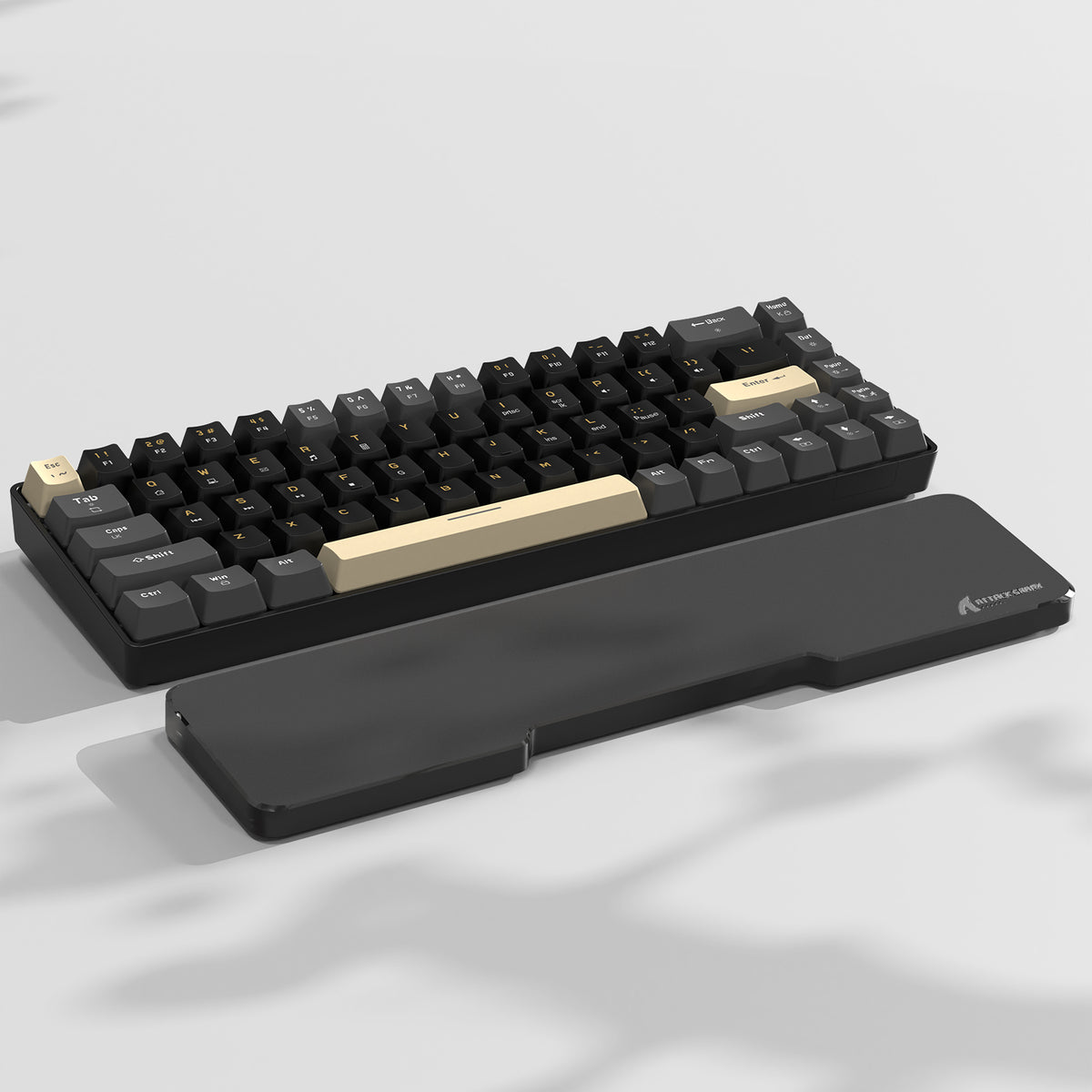 ブラックCNCアクリルキーボードリストレスト