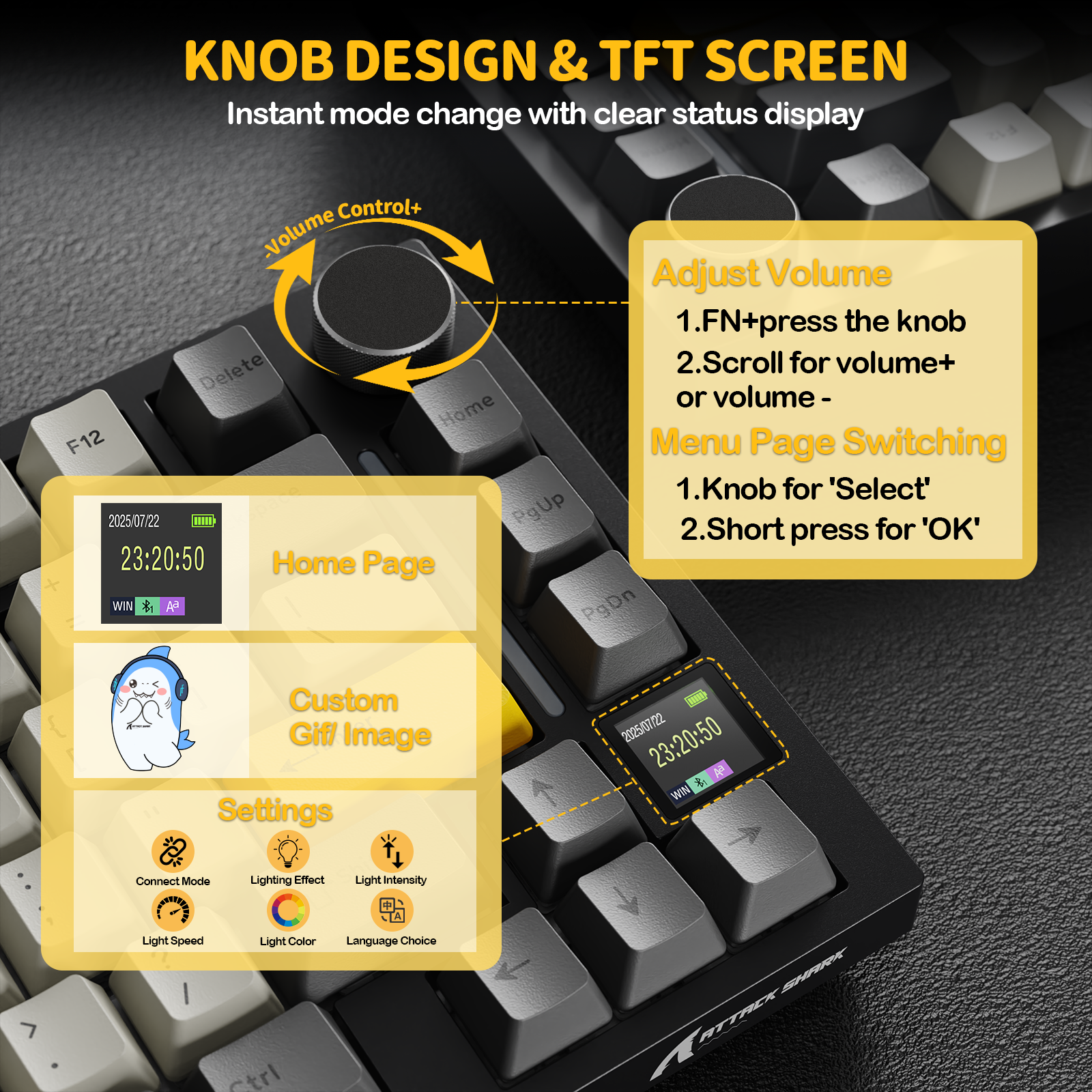 ATTACK SHARK X820Ultra トライモードガスケットメカニカルキーボード
