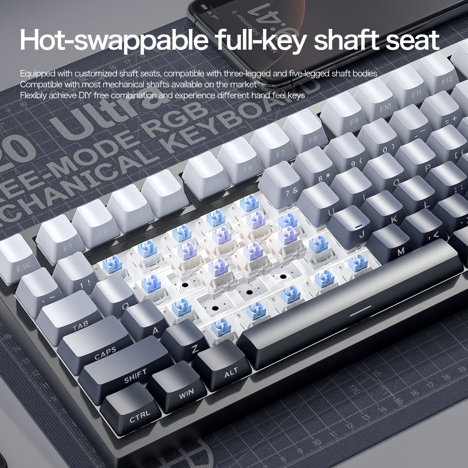 ATTACK SHARK X820ULTRA メカニカルキーボード(C01ULTRA コイルケーブル付き)