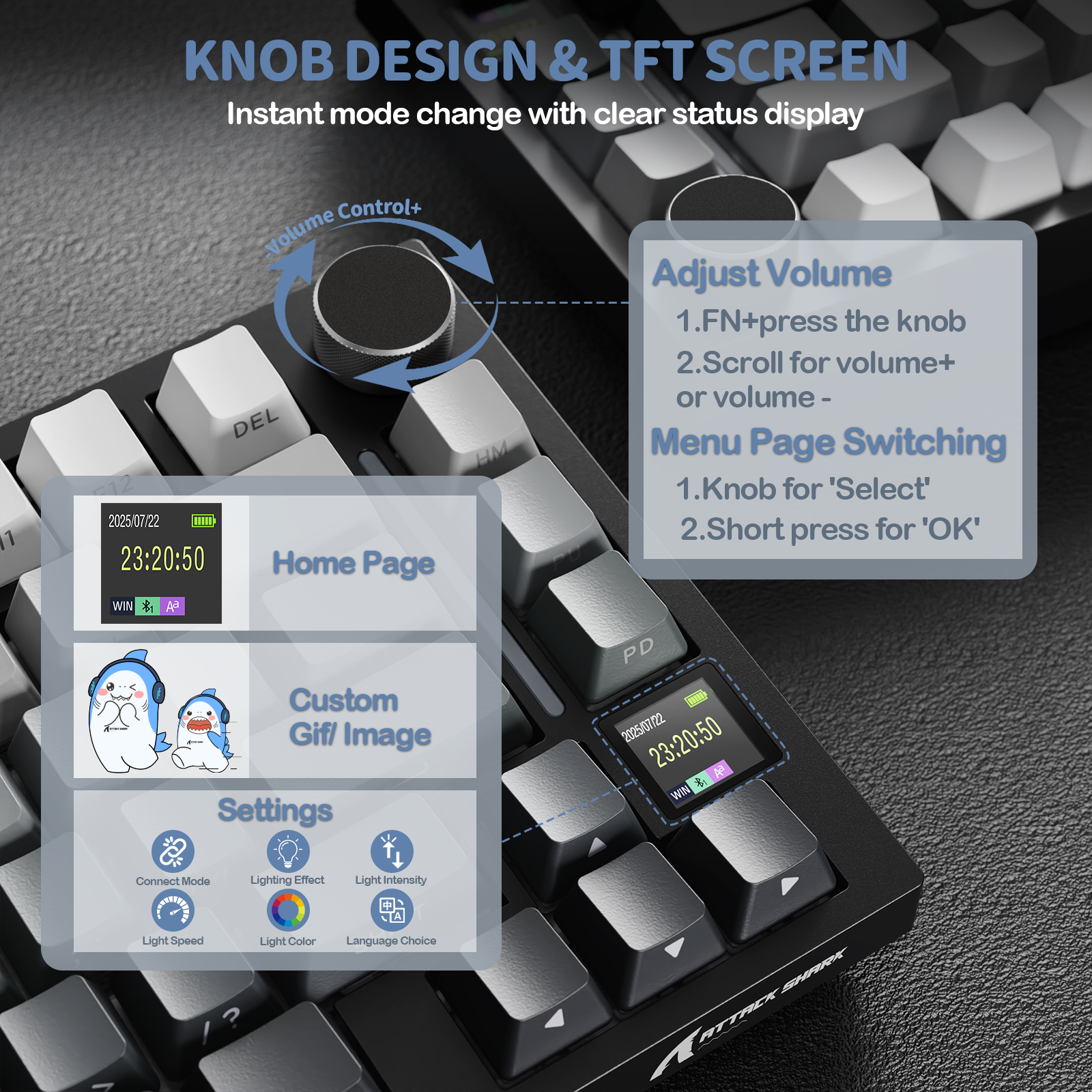 ATTACK SHARK X820Ultra トライモードガスケットメカニカルキーボード