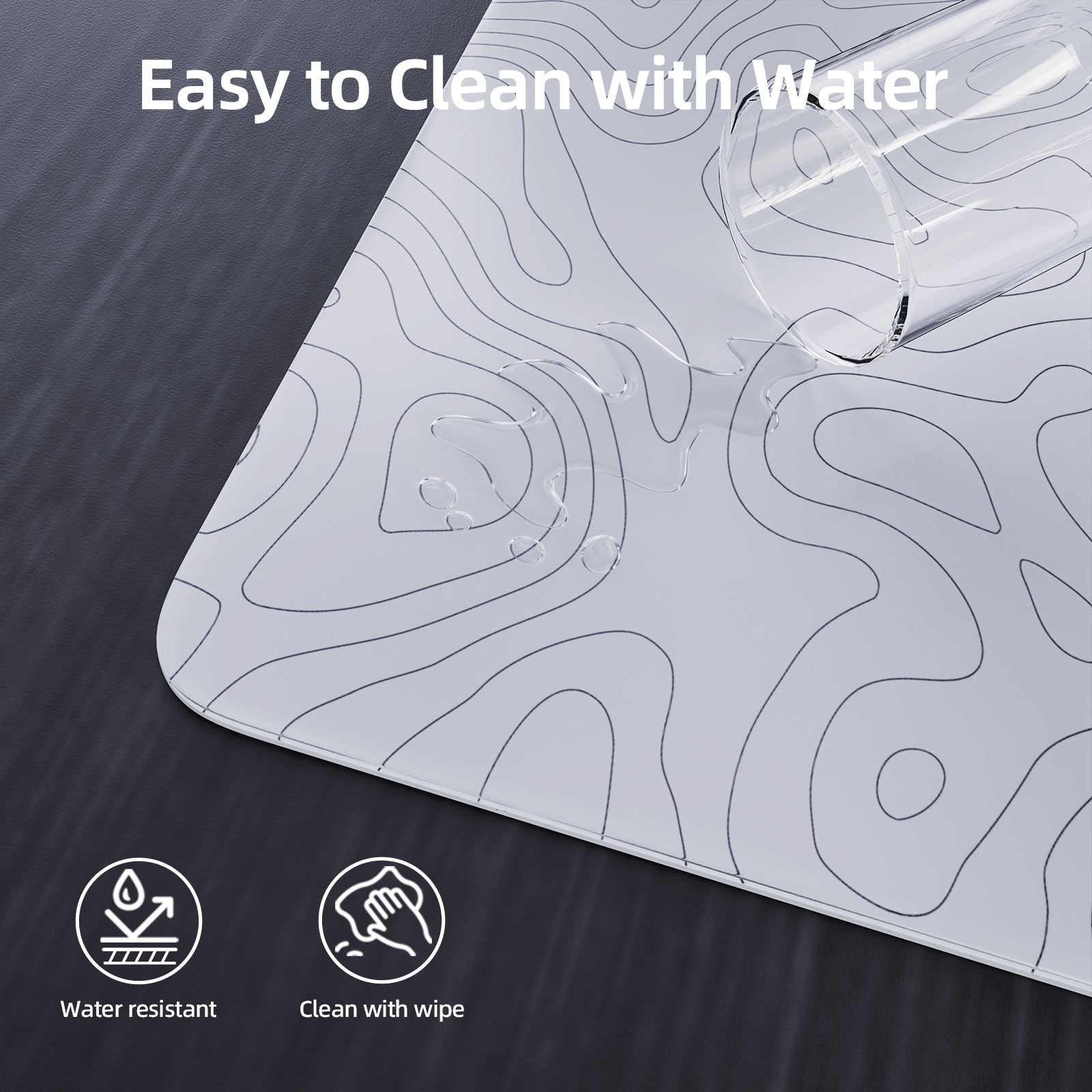 ATTACK SHARK CM05 mouse pad, water resistant and easy to clean