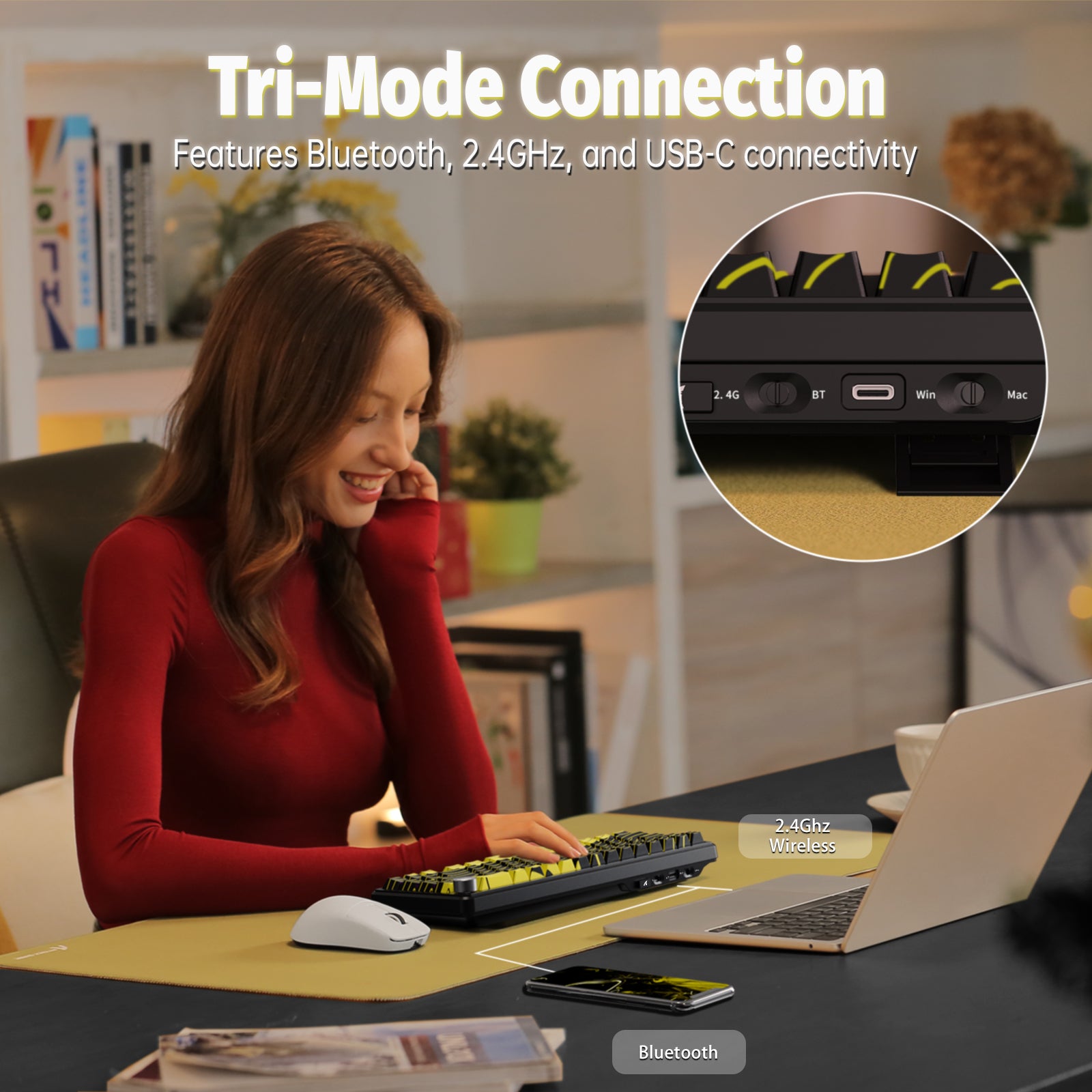 ATTACK SHARK X65PRO HE ワイヤレス ラピッド トリガー キーボード 磁気スイッチ