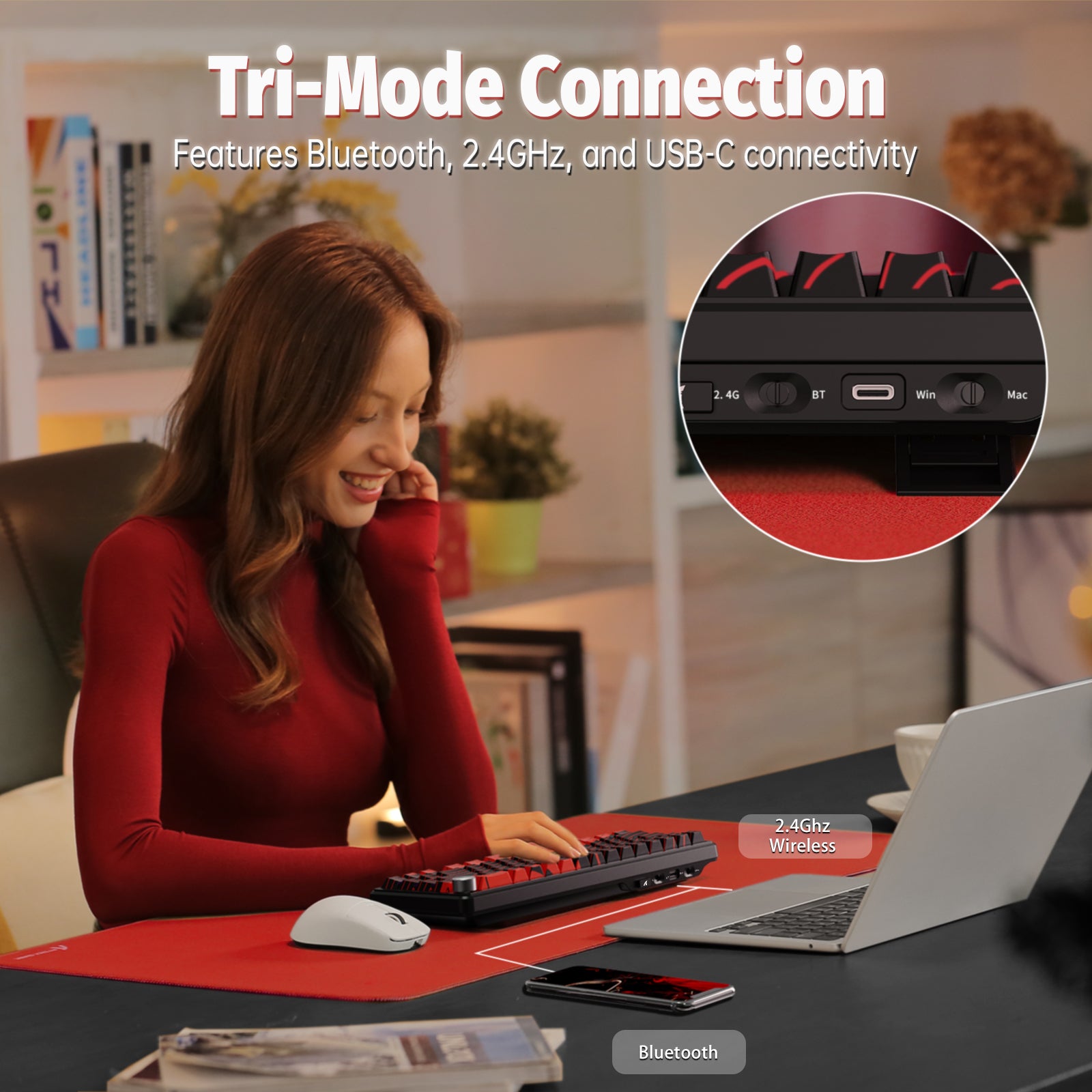 ATTACK SHARK X65PRO HE ワイヤレス ラピッド トリガー キーボード 磁気スイッチ