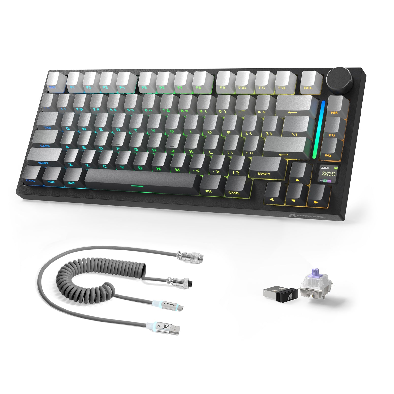 ATTACK SHARK X820ULTRA メカニカルキーボード C01ULTRA コイルケーブル付き