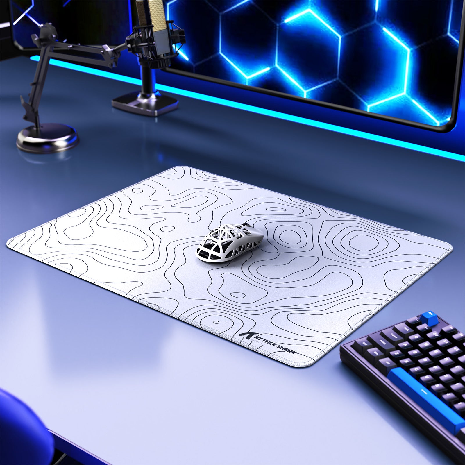 ATTACK SHARK CM02SE eスポーツ ゲーミングマウスパッド(410x310x4 mm)