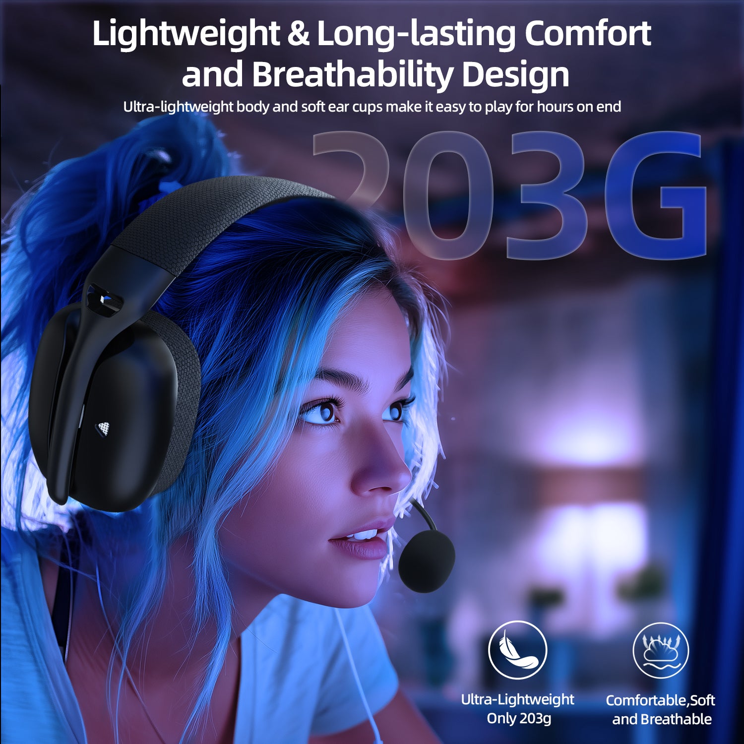 ATTACK SHARK L80PRO ワイヤレス ゲーミング ヘッドセット