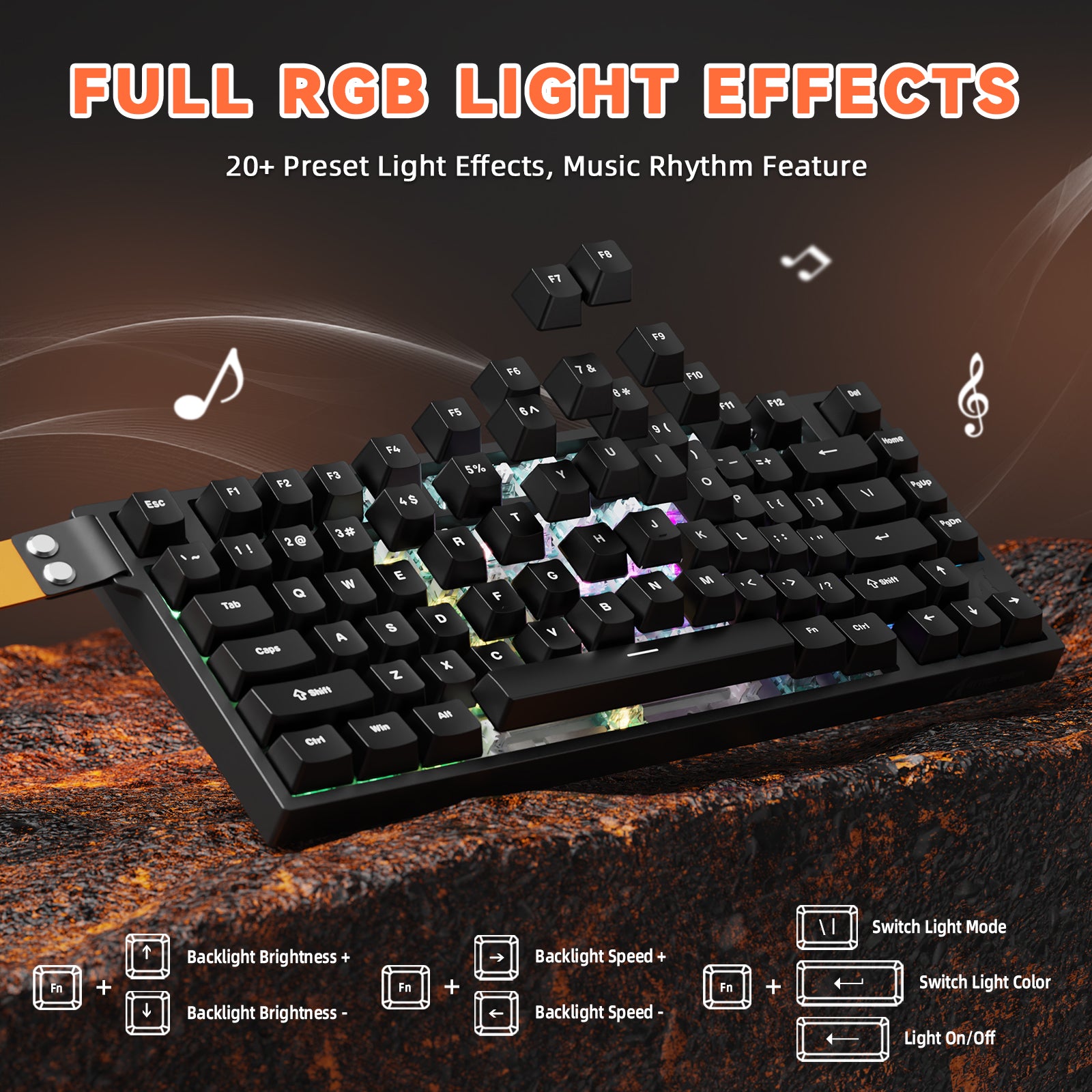 ATTACK SHARK R82 HE ラピッドトリガーキーボード マグネティックスイッチ 0.005MM RT