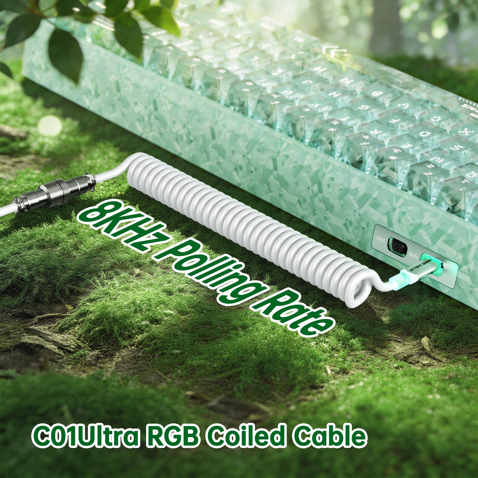 ATTACK SHARK R68 HE カーボンファイバー有線ラピッドトリガーマグネティックスイッチキーボード(C01 Ultra RGBコイルケーブル付属)