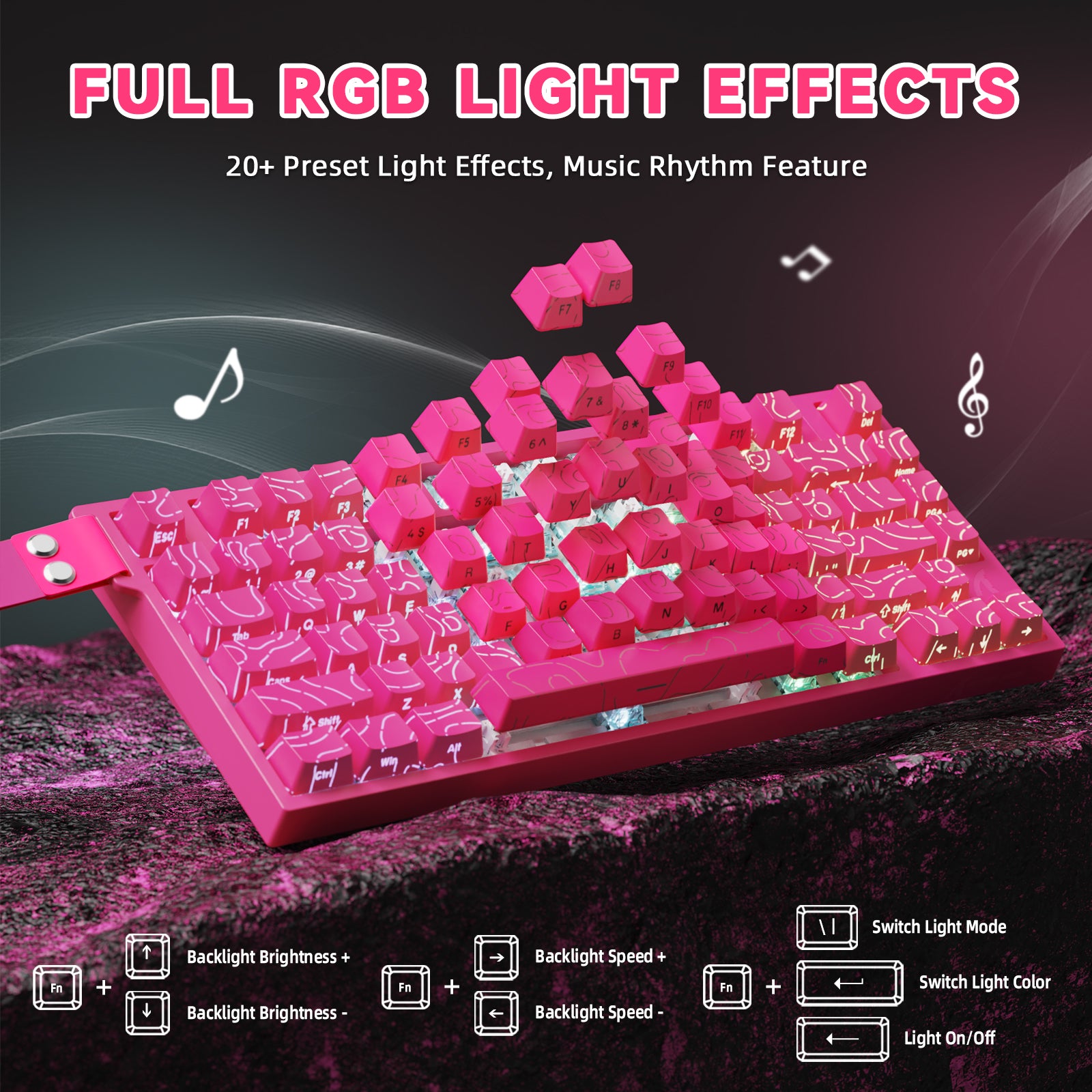 ATTACK SHARK R82 HE ラピッドトリガーキーボード マグネティックスイッチ 0.005MM RT