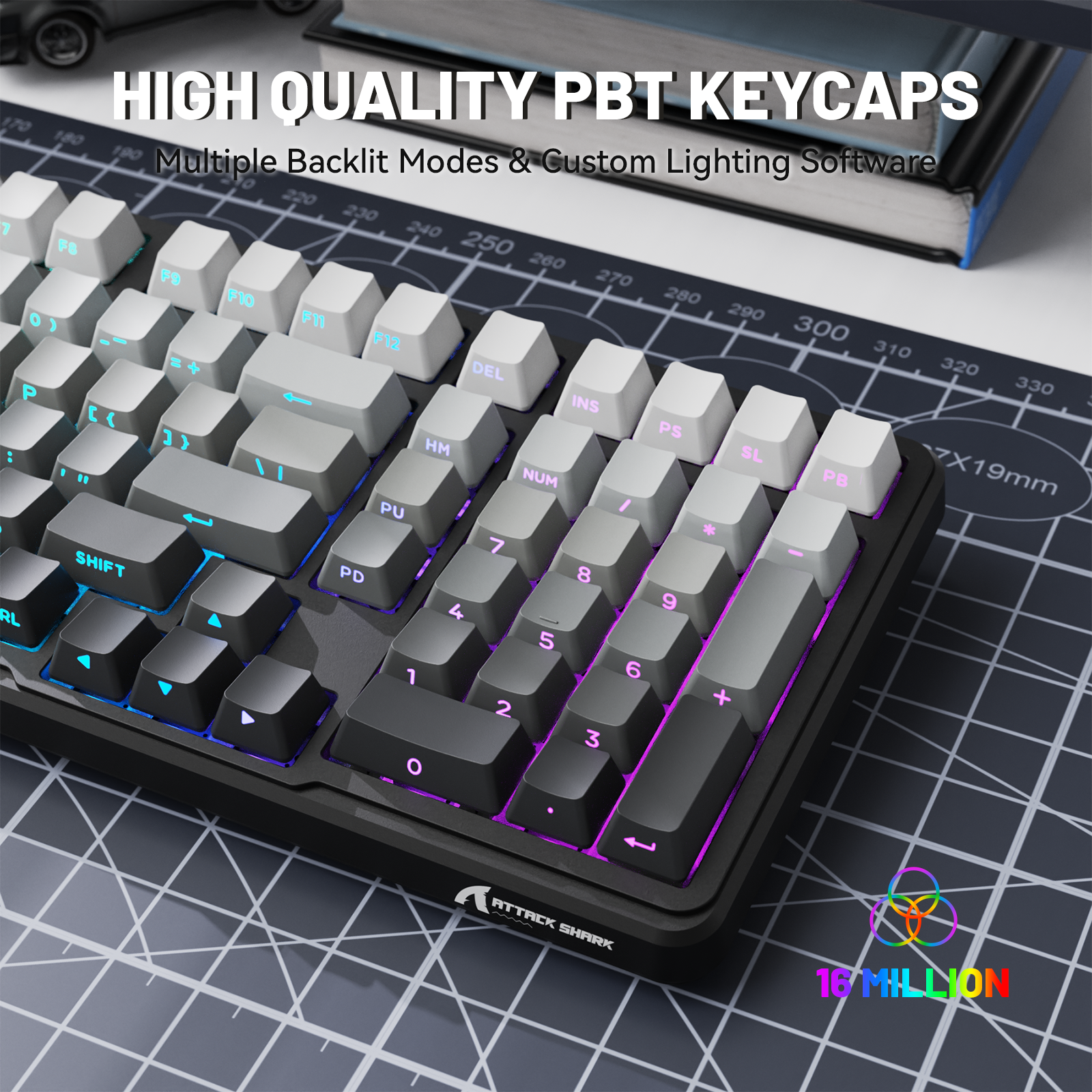 ATTACK SHARK X98 フルサイズ ワイヤレス メカニカルキーボード