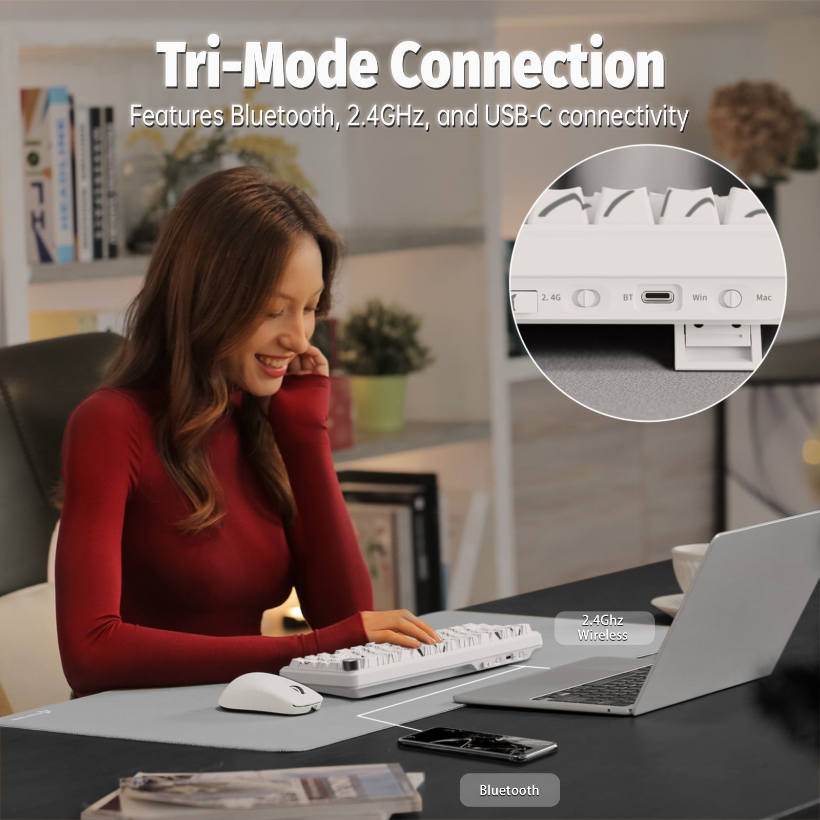 ATTACK SHARK X65PRO HE ワイヤレス ラピッド トリガー キーボード 磁気スイッチ