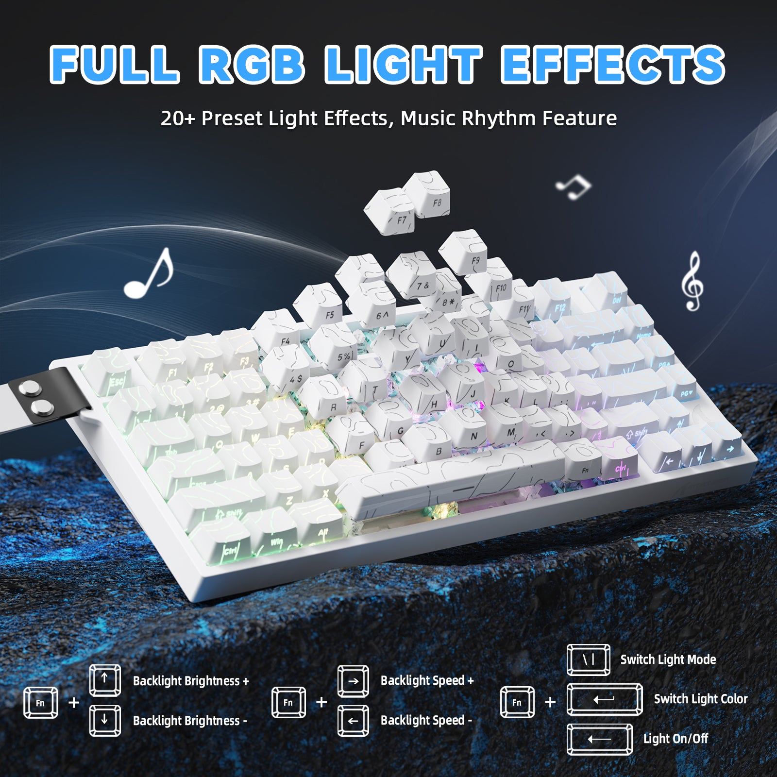 ATTACK SHARK R82 HE ラピッドトリガーキーボード マグネティックスイッチ 0.005MM RT