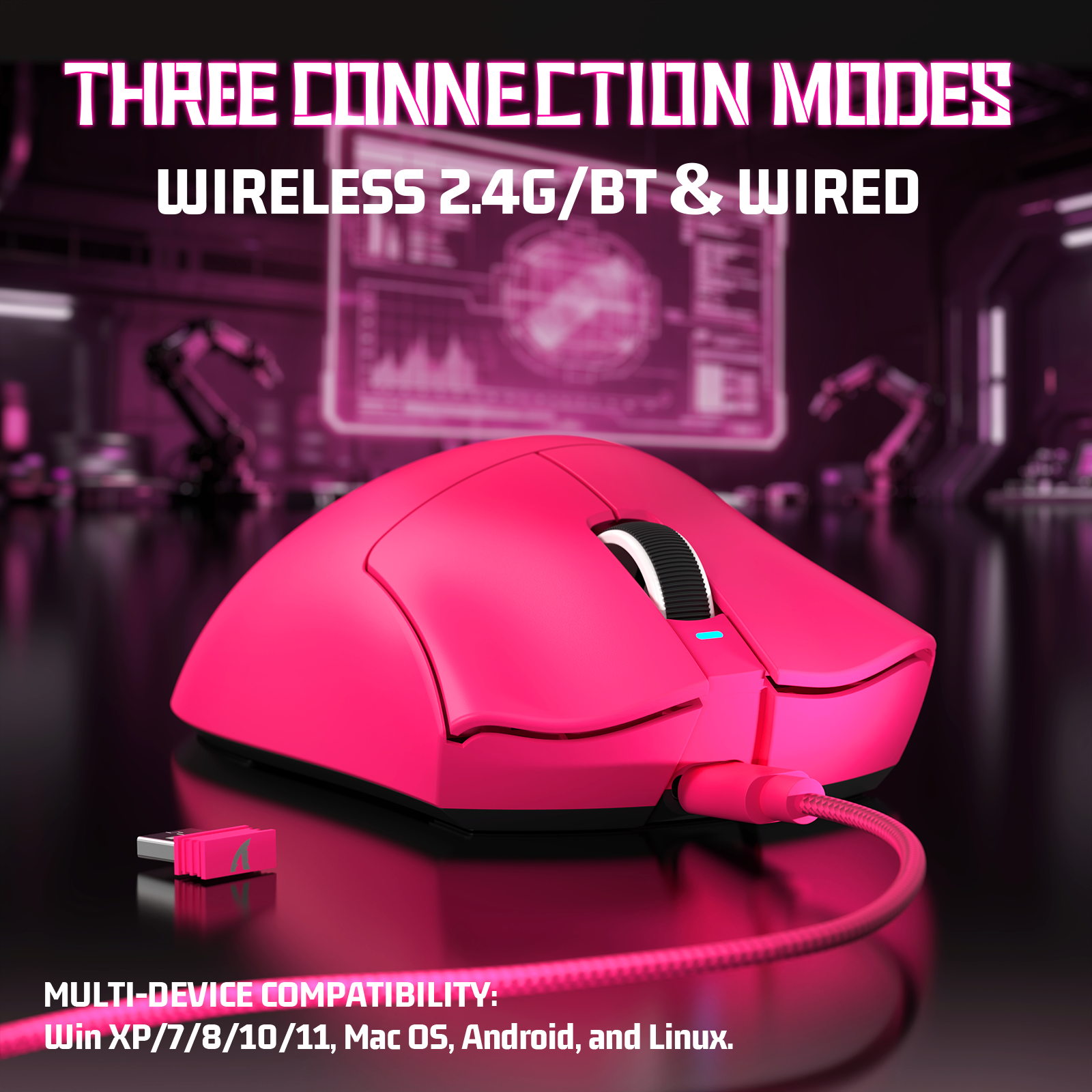 ATTACK SHARK V3 超軽量トライモードゲーミングマウス