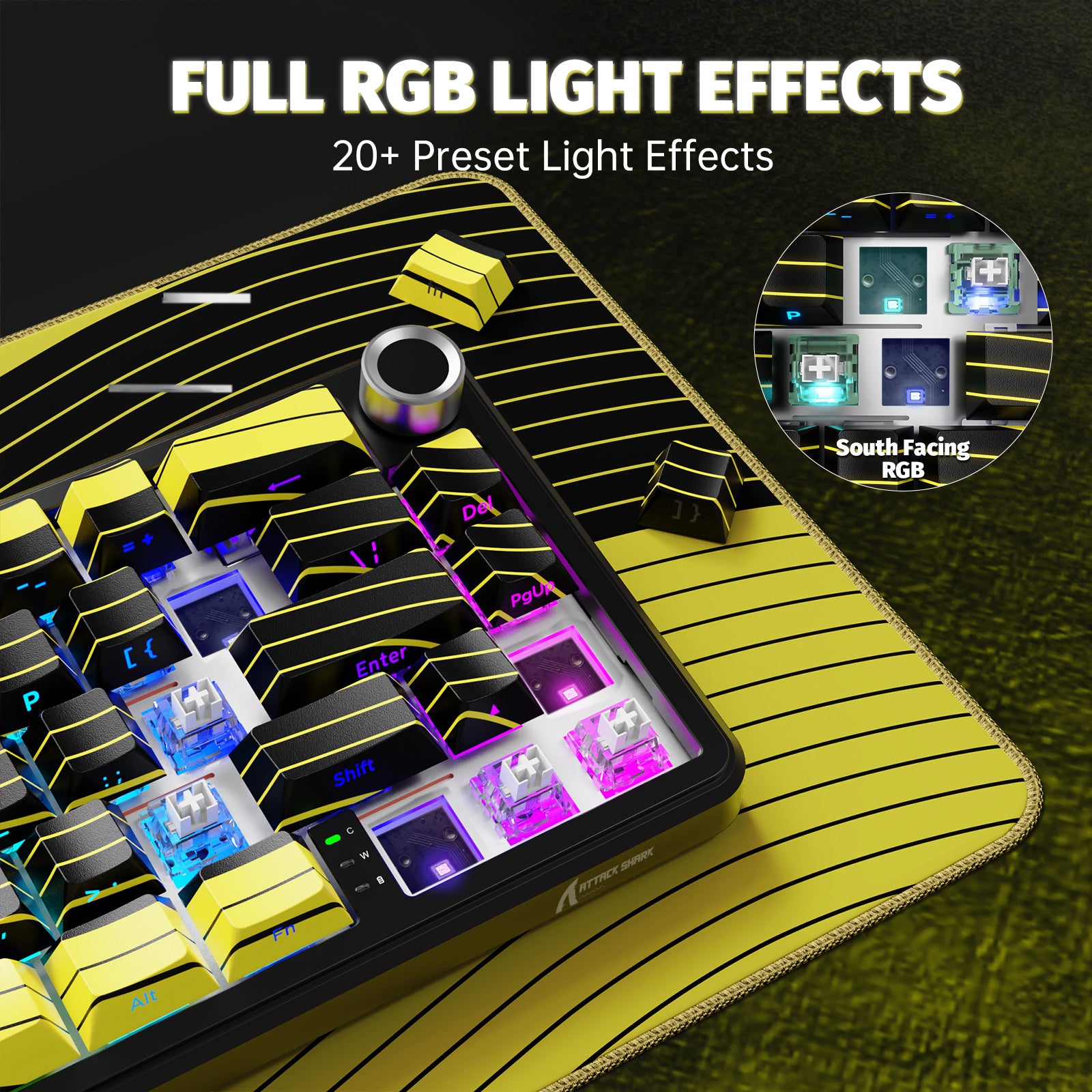 ATTACK SHARK X65PRO HE ワイヤレス ラピッド トリガー キーボード 磁気スイッチ