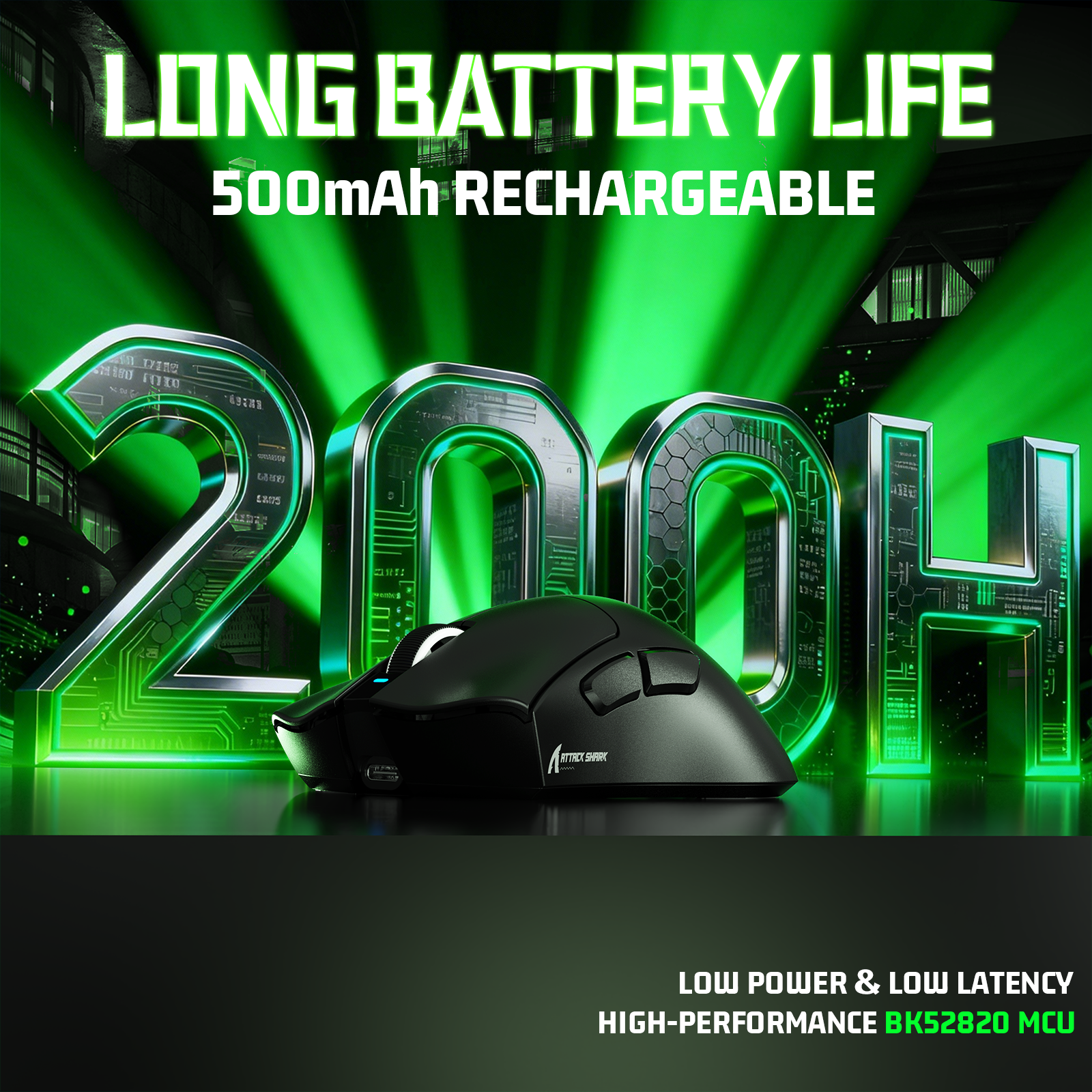 ATTACK SHARK V3 超軽量トライモードゲーミングマウス