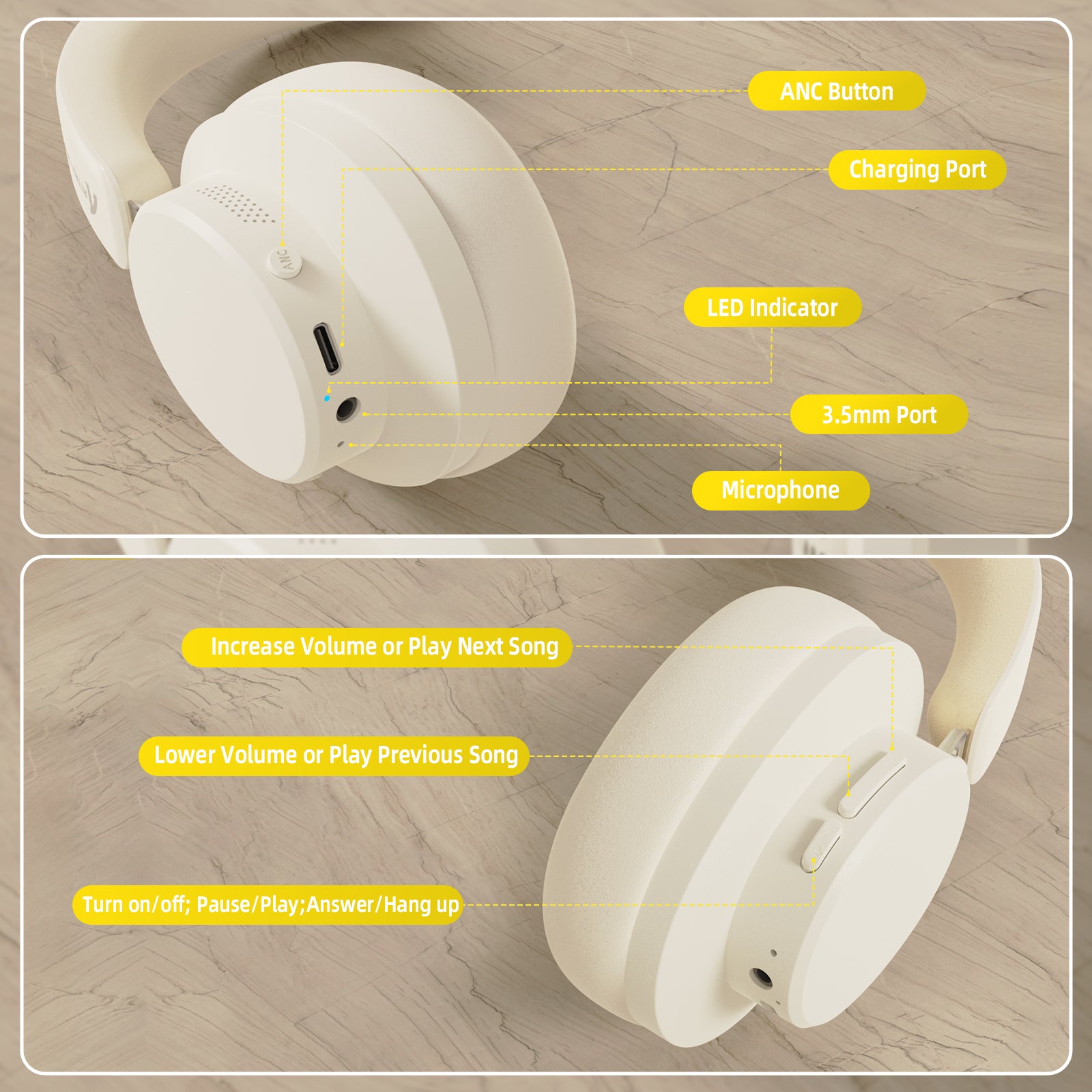 ATTACK SHARK G500 Headset - Function Button Details