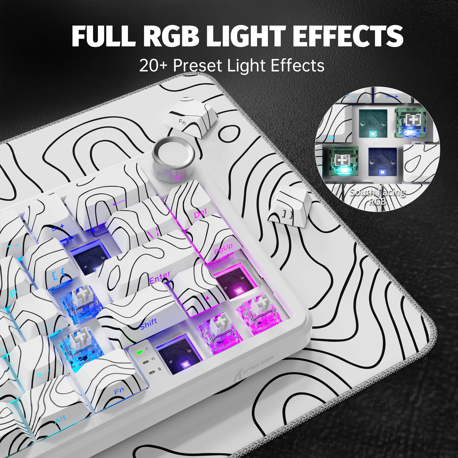 ATTACK SHARK X65PRO HE ワイヤレス ラピッド トリガー キーボード 磁気スイッチ